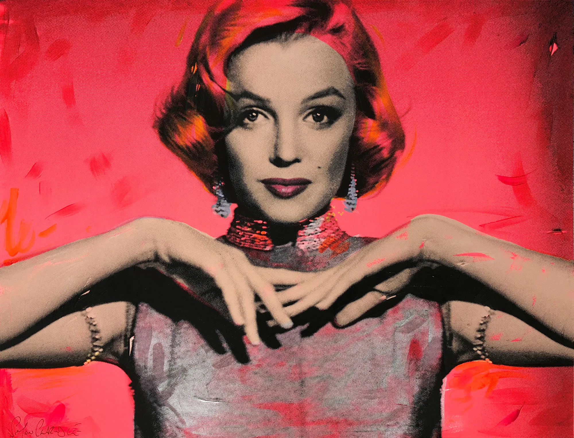 Simon-Claridge-Marilyn-Monroe-Sounds-Just-Dreamy-To-Me-Fluro-Silver-Claridge-Fine-Art