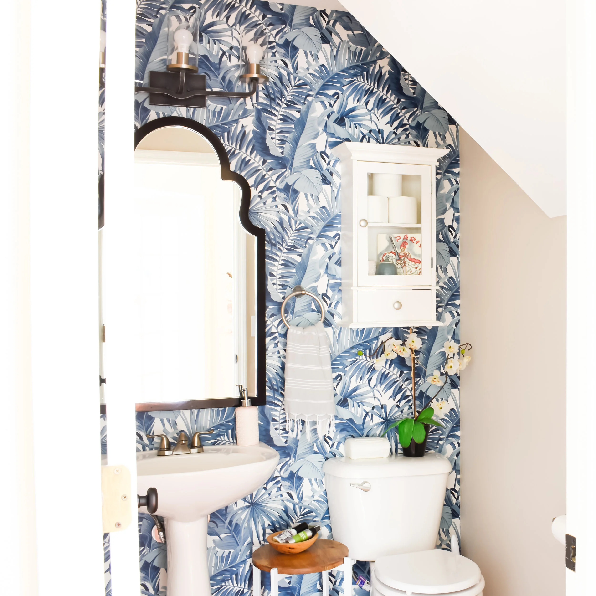 Powder Room Makeover with Wallpaper — T. Moore Home Interior Design Studio