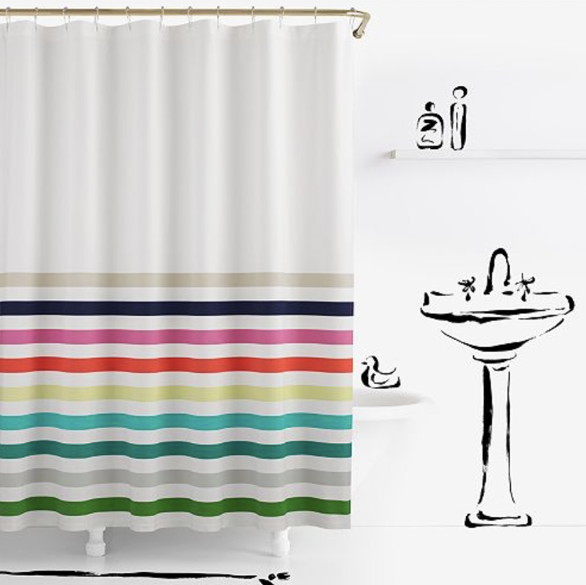 Kate Spade Candy Stripe Shower Curtain