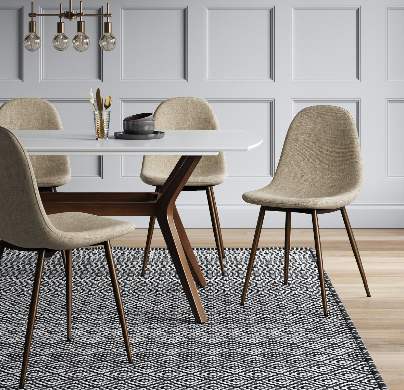 modern dining room on a budget