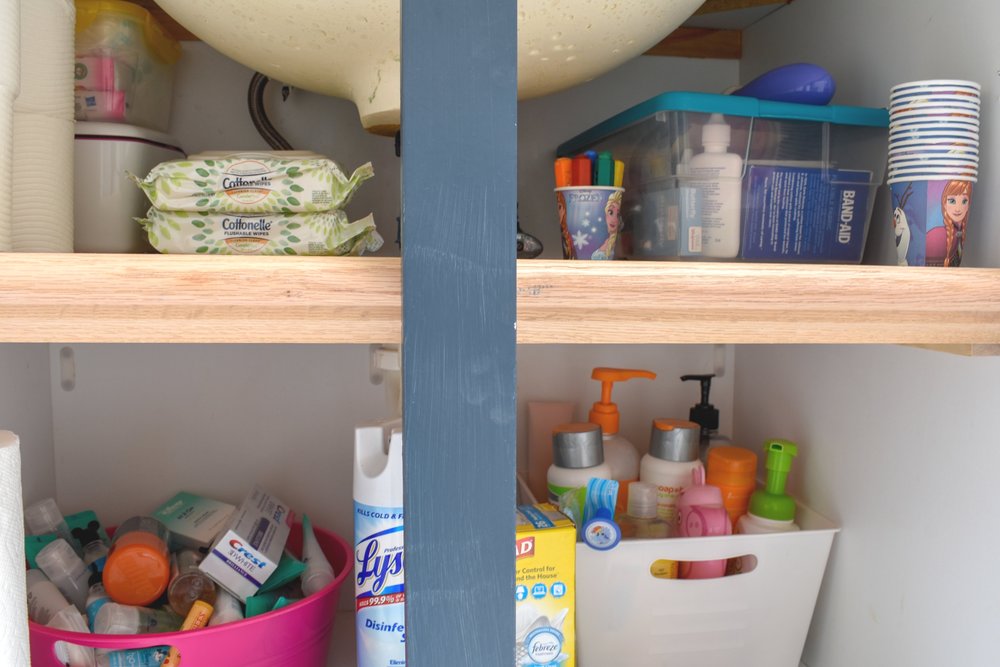 Bathroom Organizing Diy Under Cabinet, Add Shelves To Cabinets