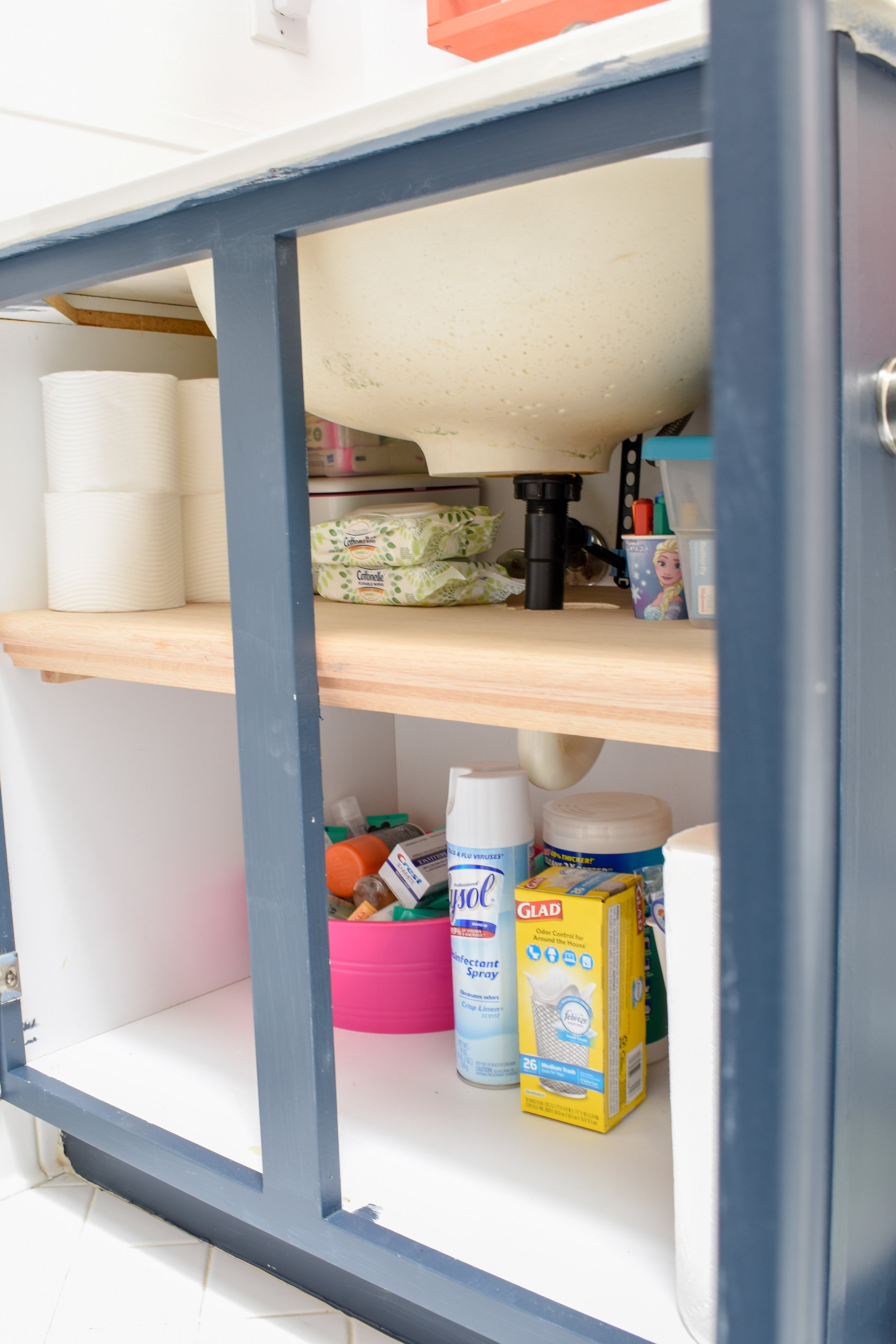 Bathroom Organizing Diy How To Install A Shelf Inside Your