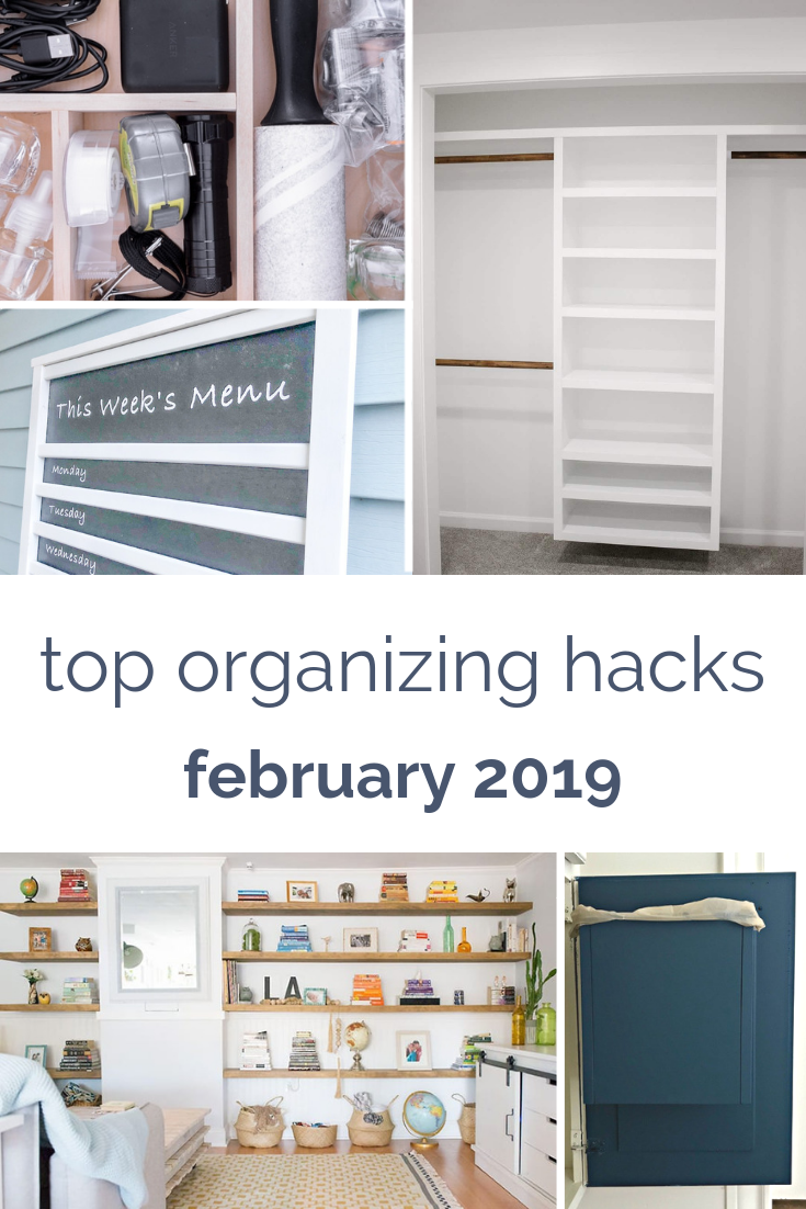 DIY Organizing - February was an awesome month for DIY bloggers to show off their best organization hacks! Today, i’m highlighting my top 5 favorite projects that will get your home in order in no time!  #organizing #diybuilding #diybloggers #organi…