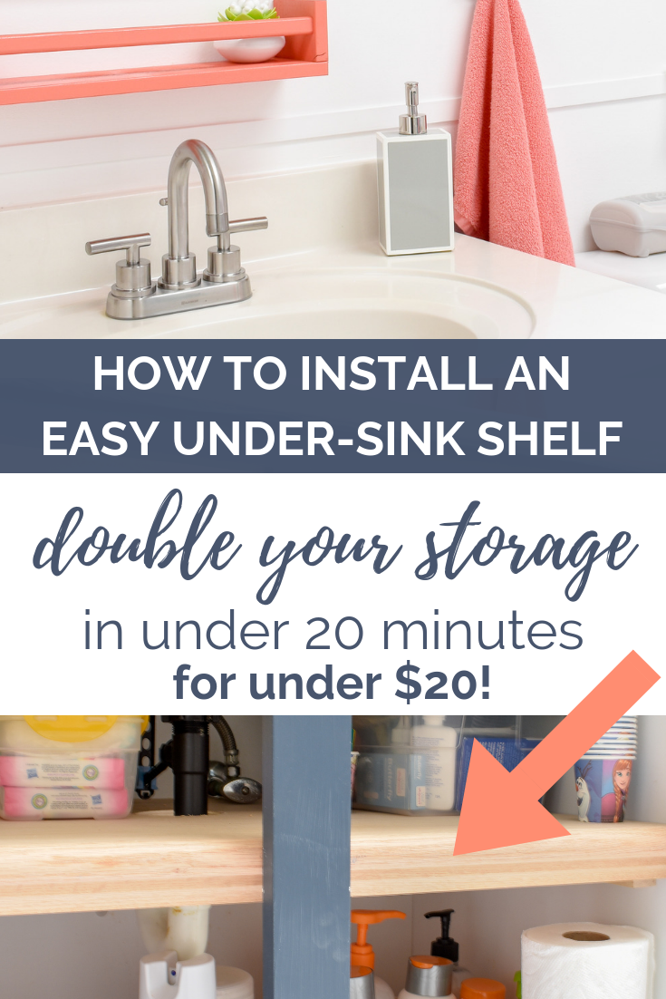 Bathroom Organizing DIY: How To Easily Double The Storage Capacity Under Your Sink For Cheap #organization #diyhacks #bathroomstorage #organizeit #springcleaning