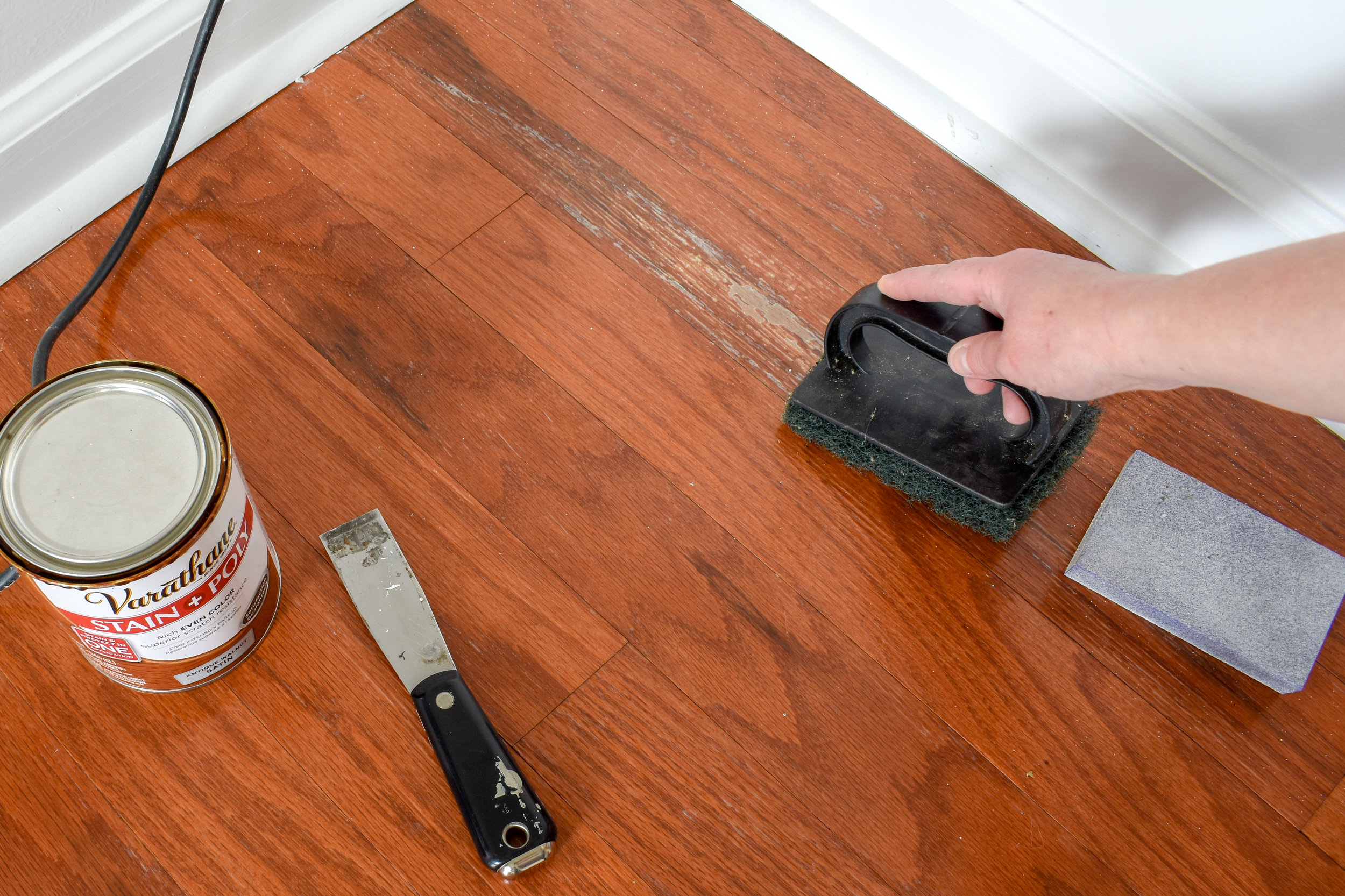 fixing moisture damage on the finish of hardwood floors