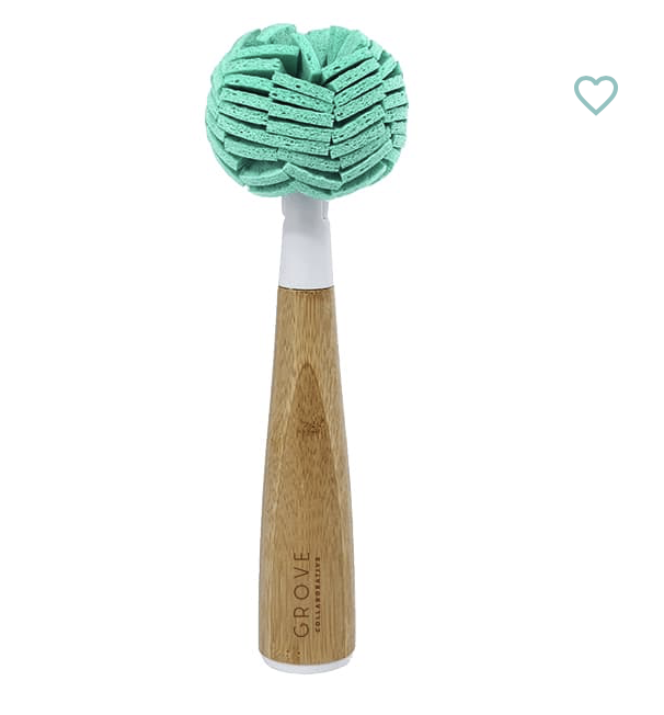 wood dish brush for glasses