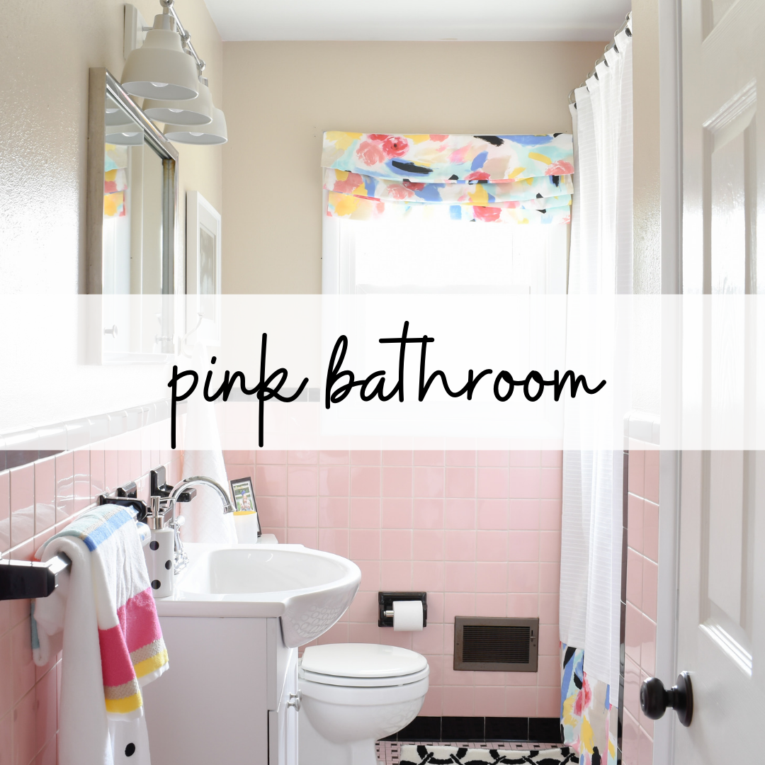 1960s pink tile bathroom makeover