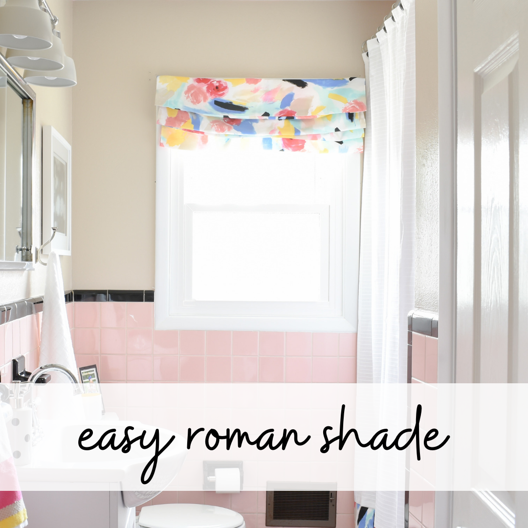 making a roman blind from a shower curtain