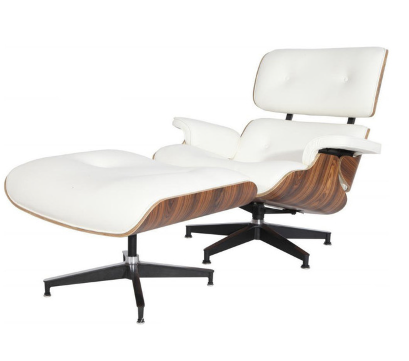 white Eames lounge chair