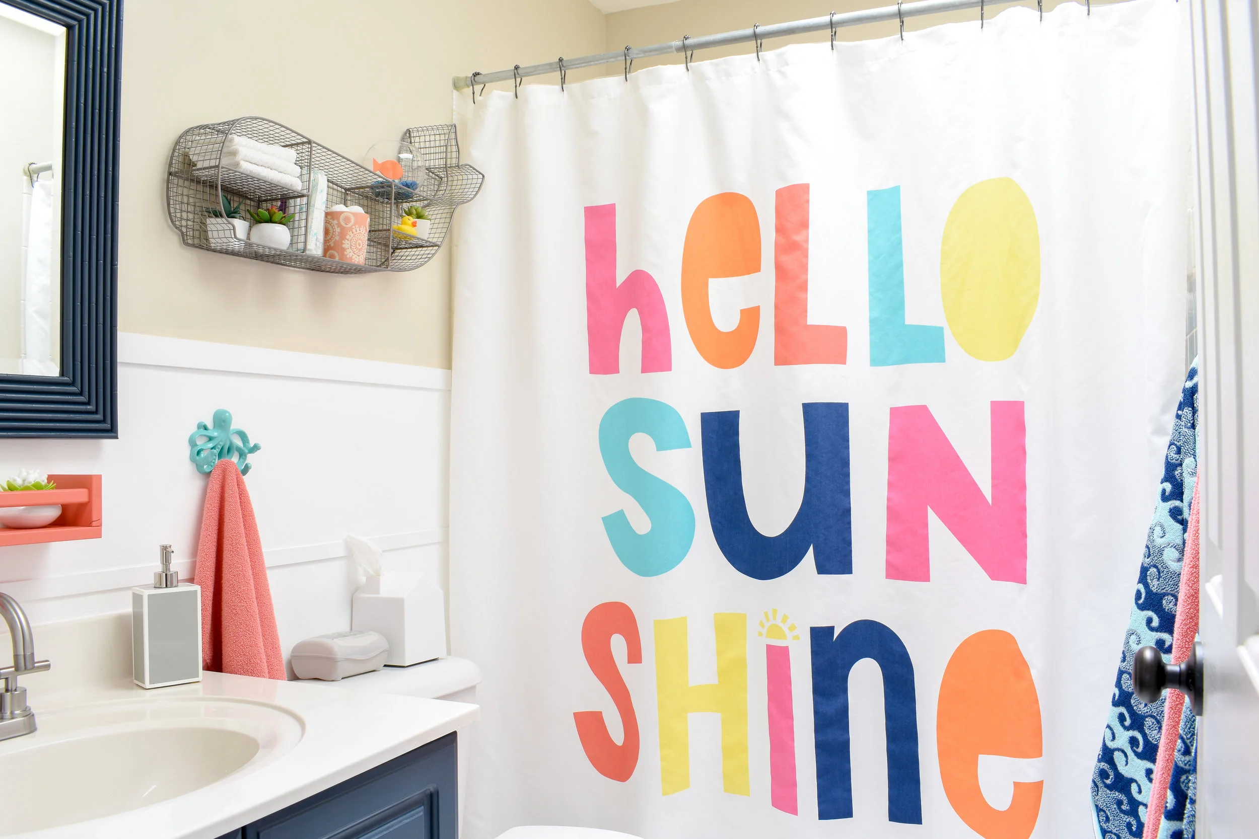 colorful bathroom makeover