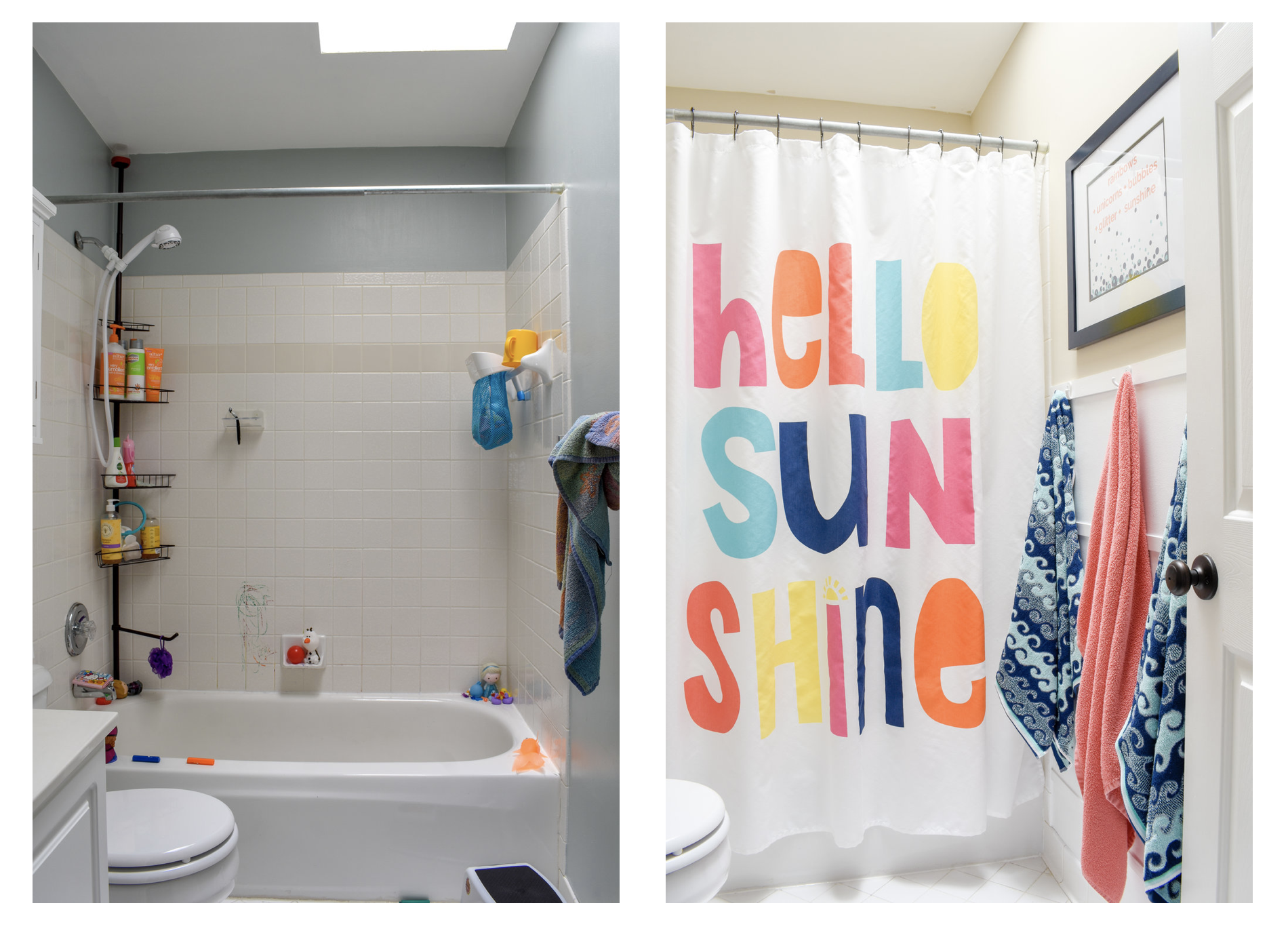 kids bathroom makeover before and after