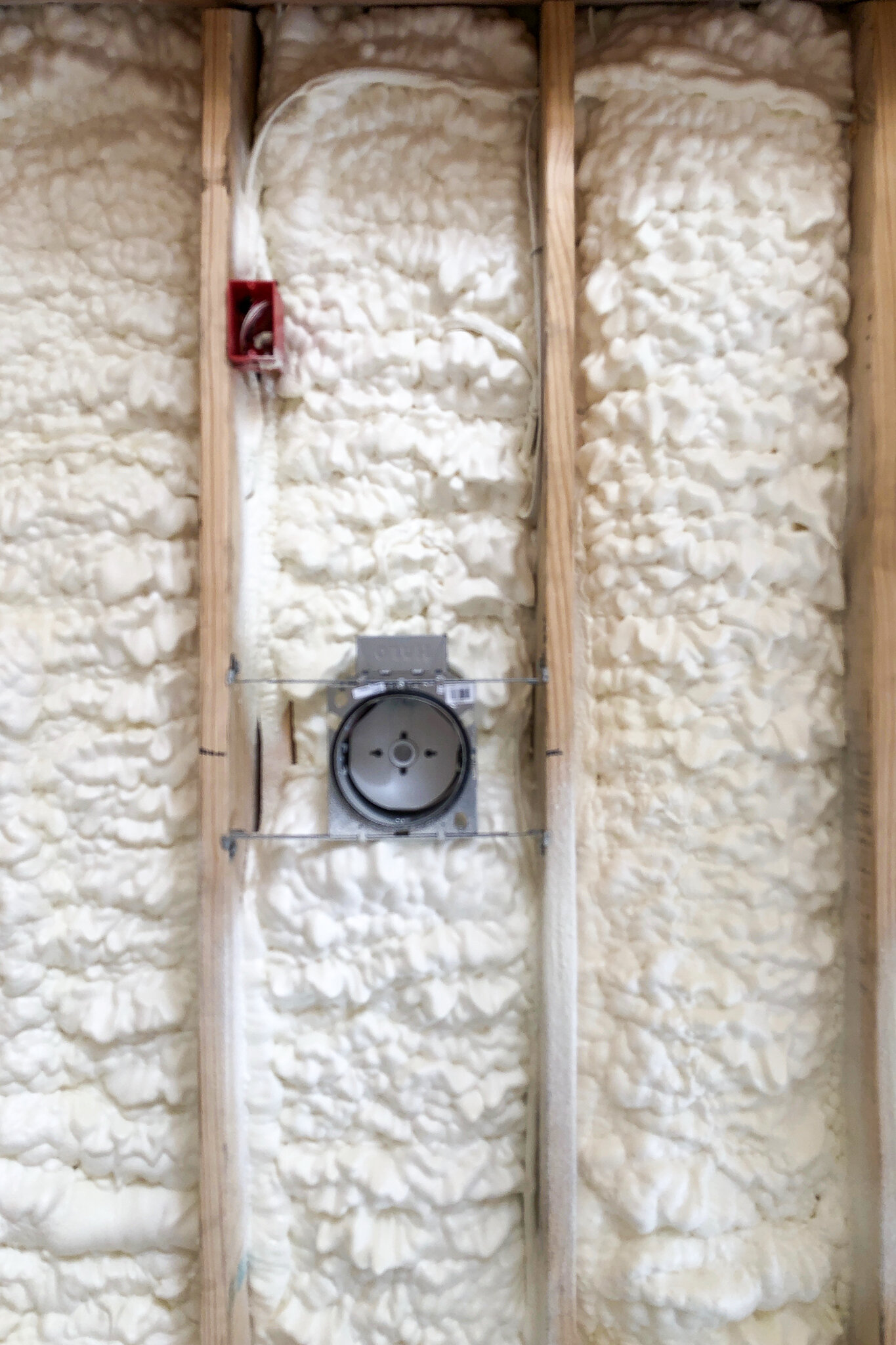 Spray Foam Insulation Sealing an Old House Against Weather — T. Moore Home Interior Design Studio