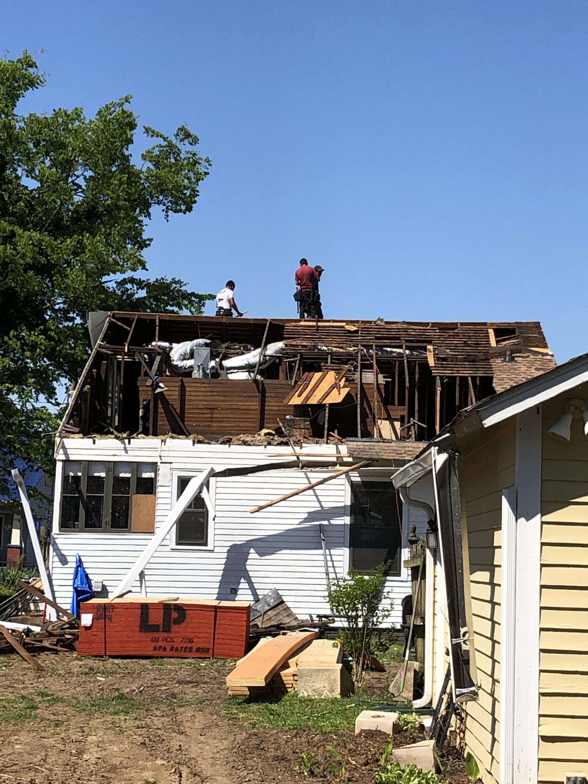 tornado damage East Nashville home