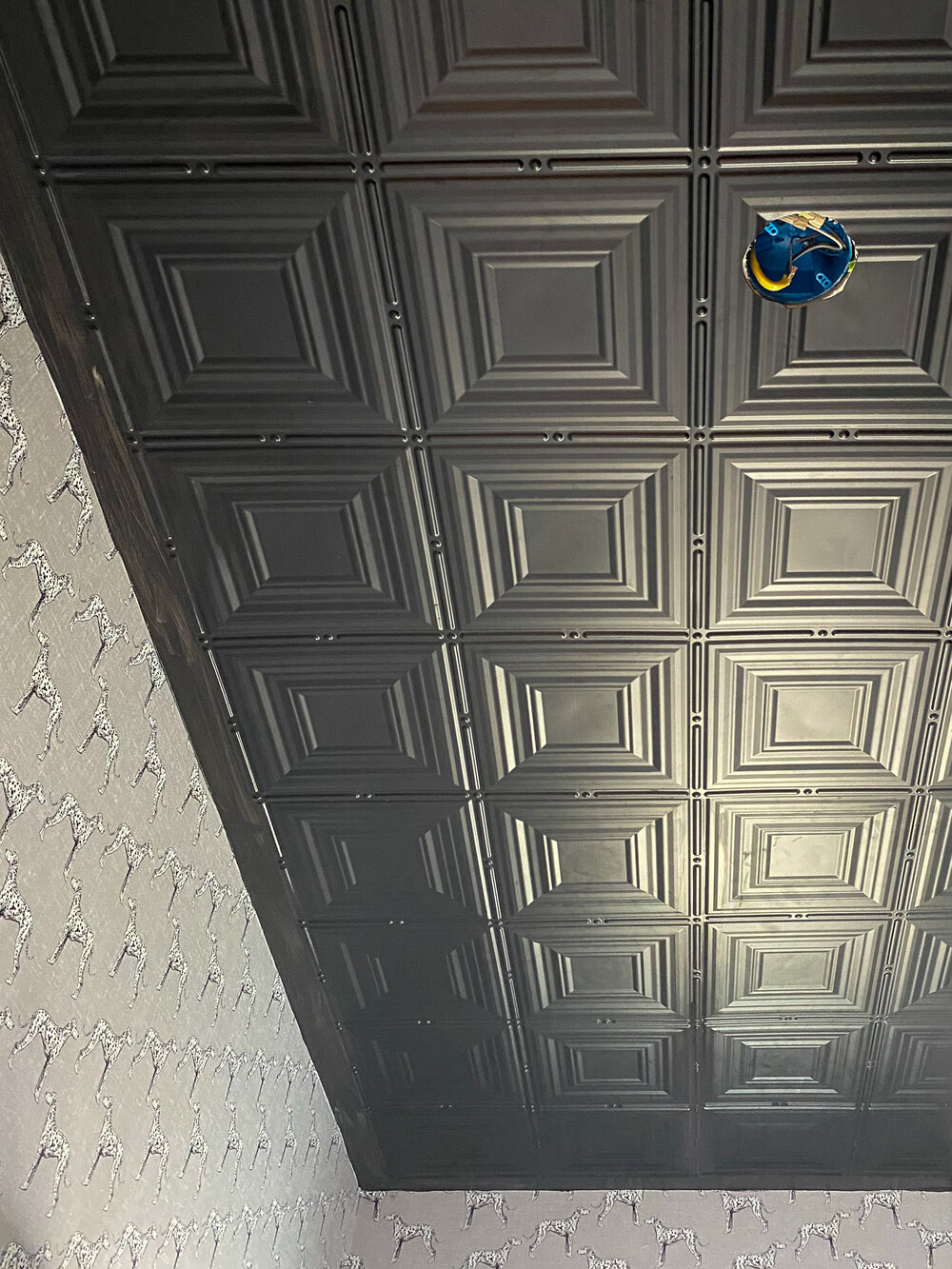 Installing Tin Ceiling Tiles In An Old, Tin Tile Ceiling Installation