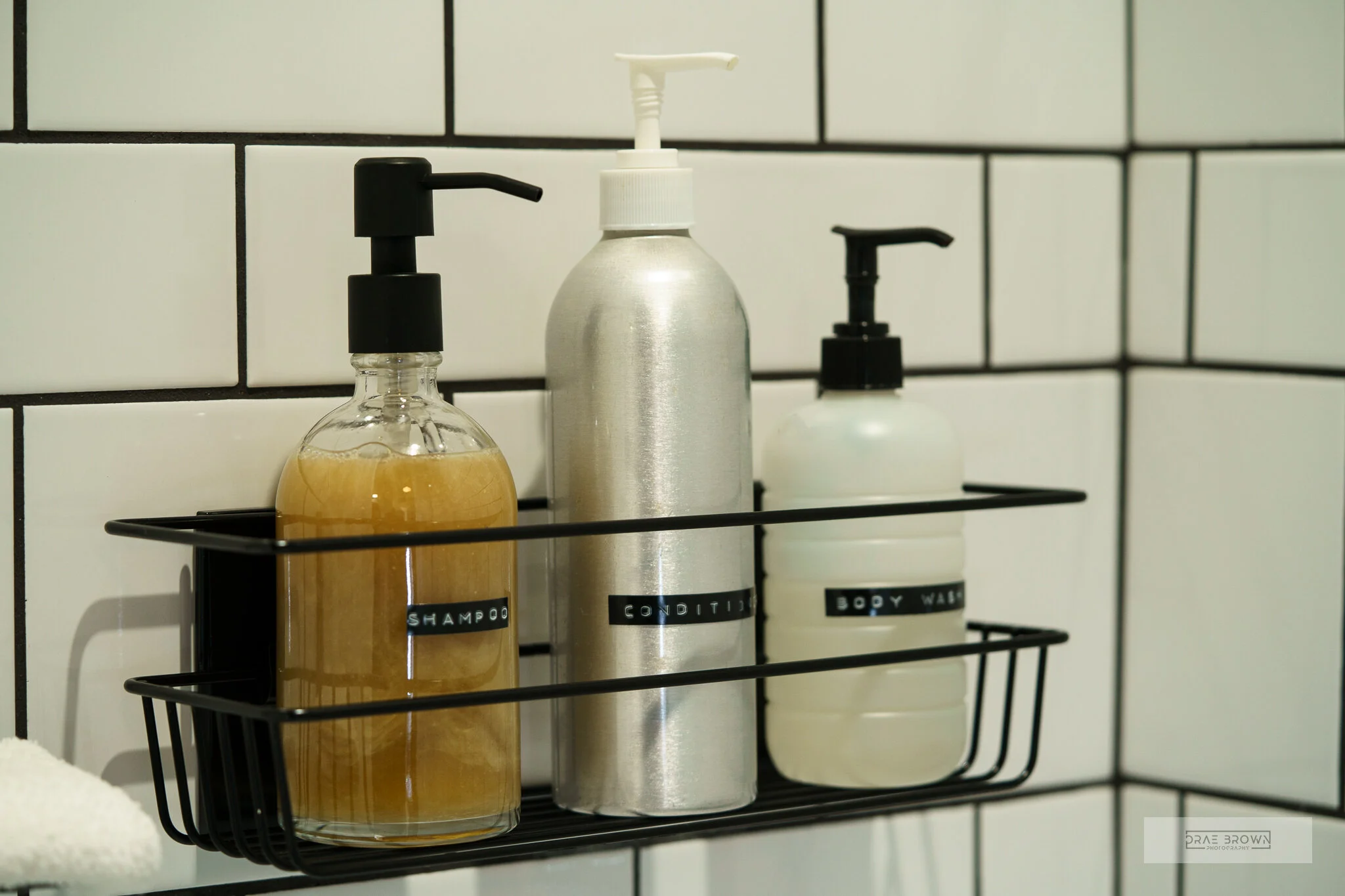Shower Storage for a Guest Bathroom