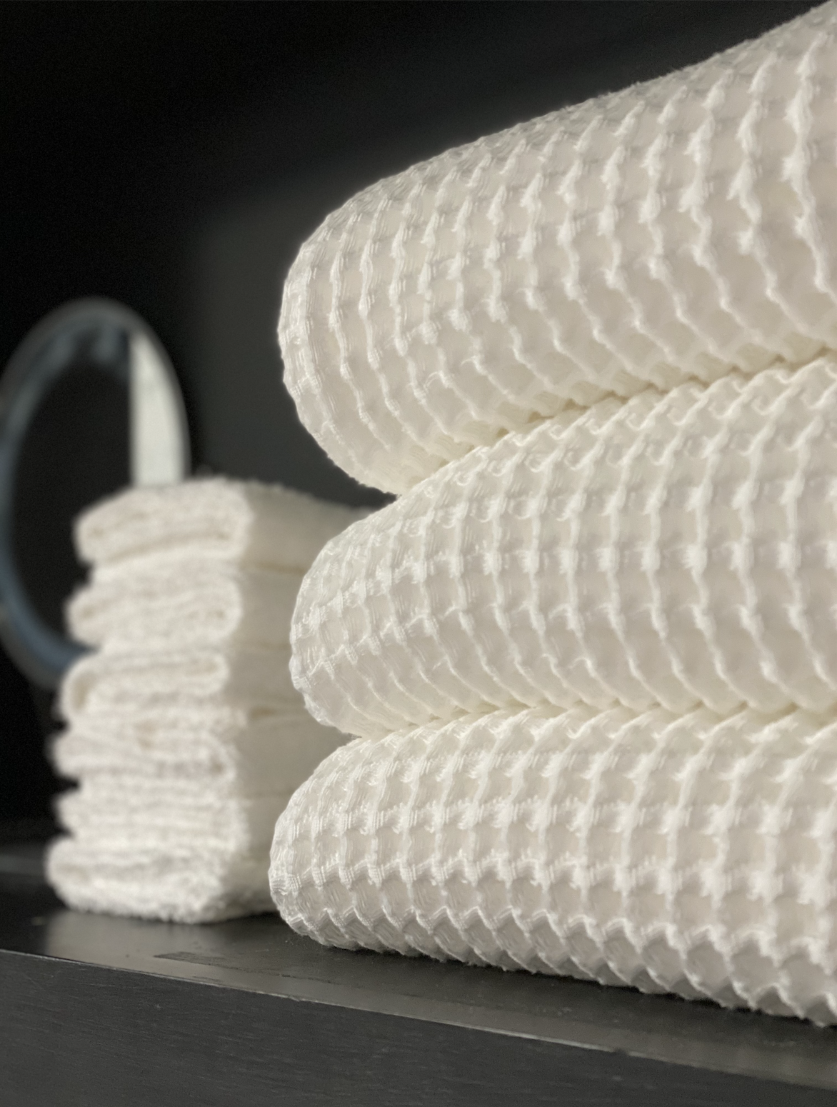 Open Towel Storage for Guest Bathrooms