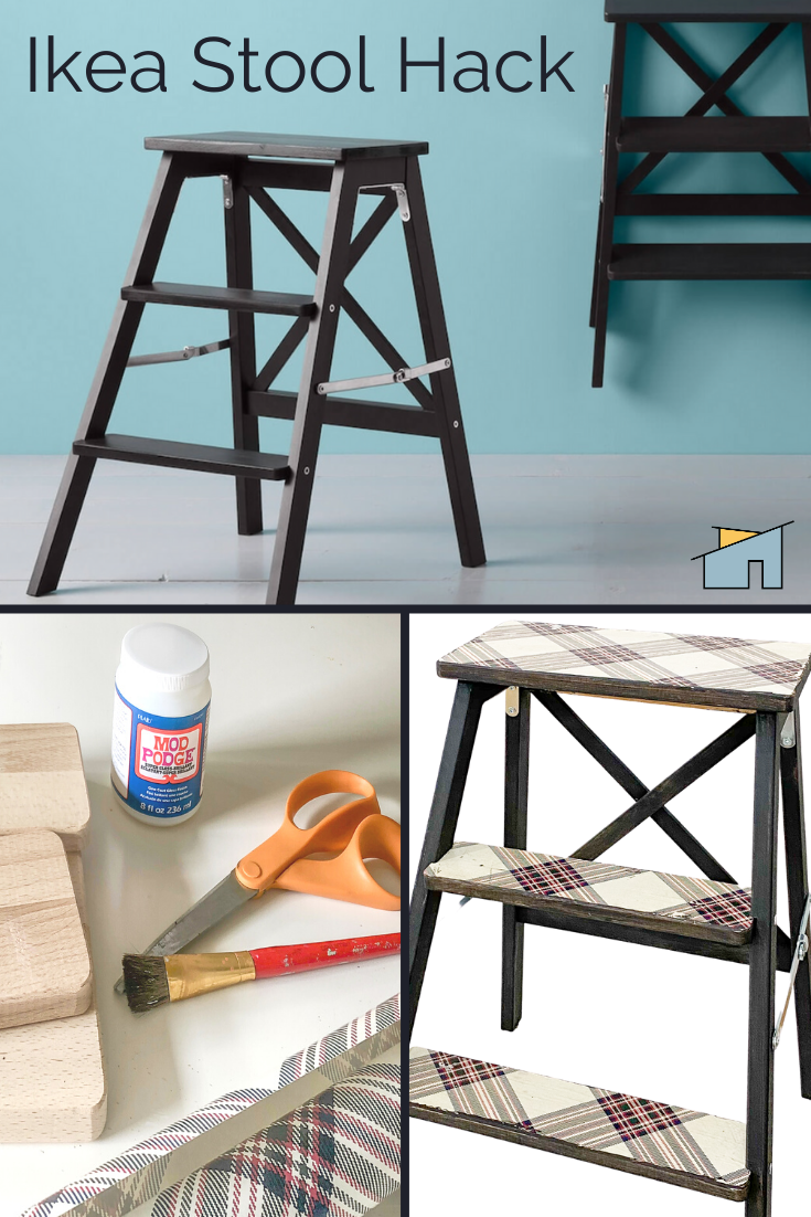 Ikea Step Stool Hack Faking The Vintage Look With Wrapping Paper — T