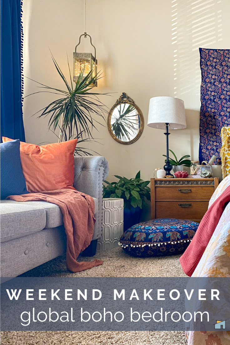 Renter Friendly Global Bohemian Bedroom — T. Moore Home Interior ...