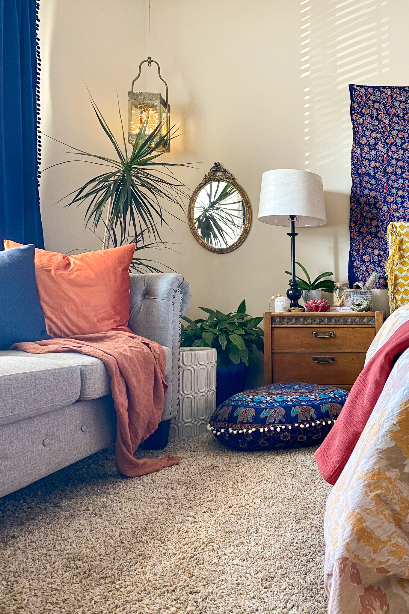 Renter Friendly Global Bohemian Bedroom — T. Moore Home Interior ...
