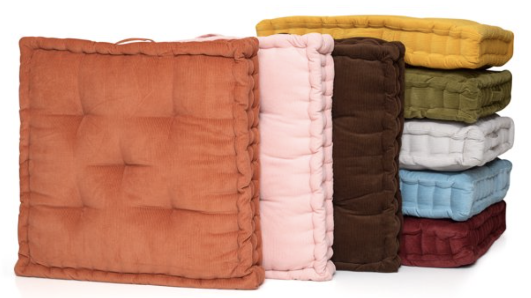 square boho style floor pillow