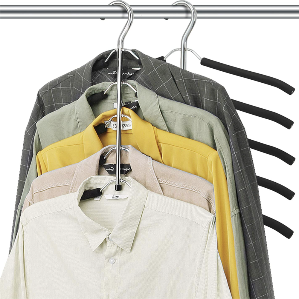 space-saving blouse + shirt hangers
