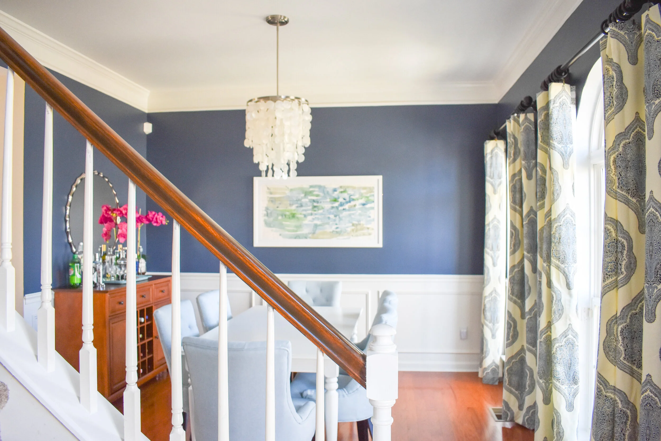 using wood curtain rods with curtain rings