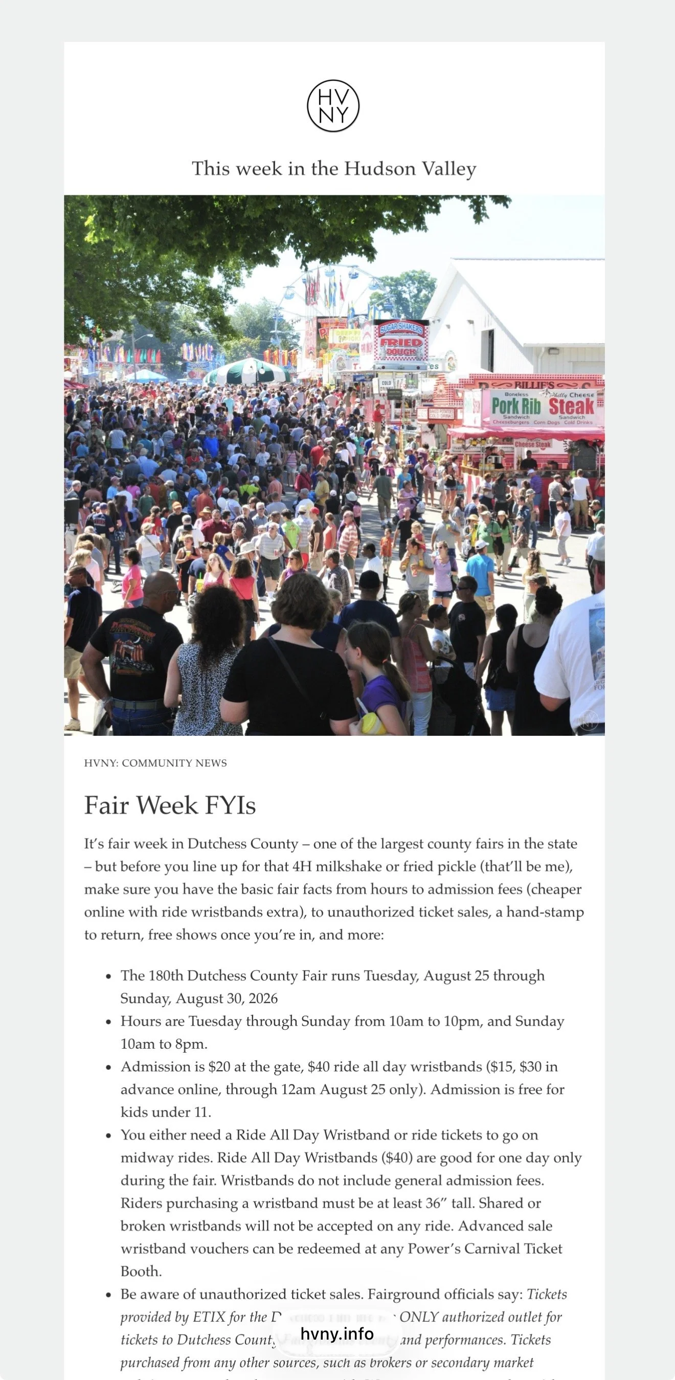 This week in the Hudson Valley (8/24/26)
