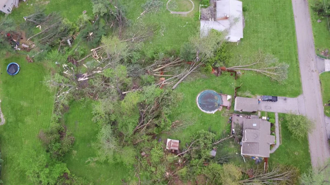 Photos of damage in Dutchess County via New York State Police