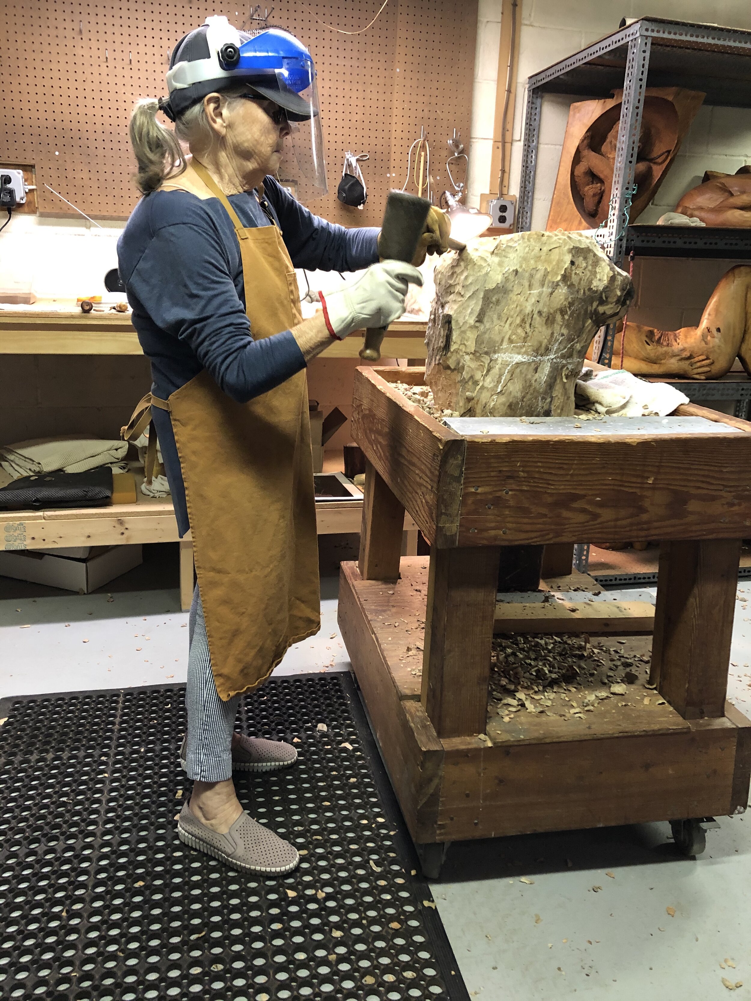Carolyn Ard, wood sculptor in Staatsburg, NY.jpg