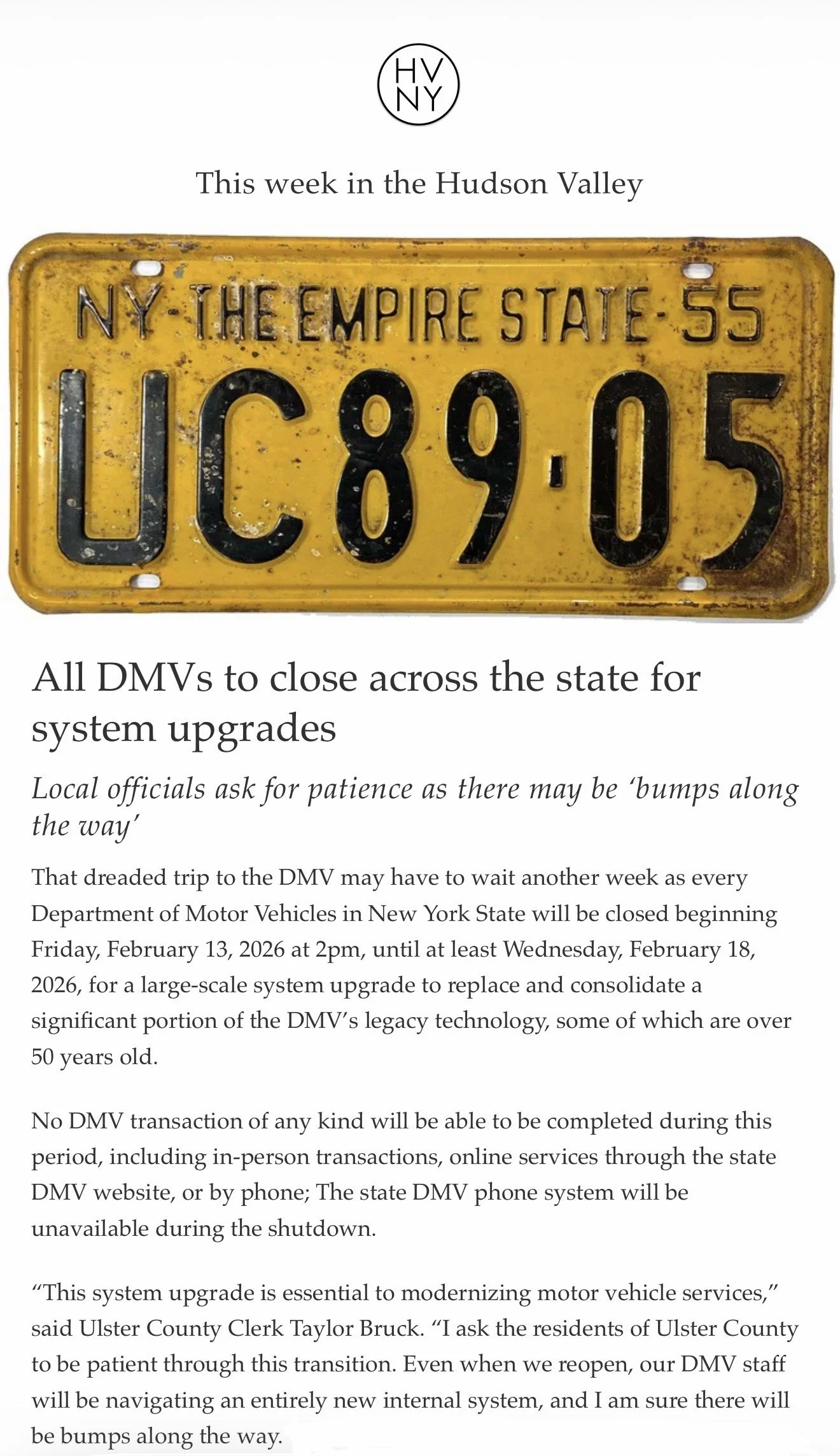 This week in the Hudson Valley (2/9/26)