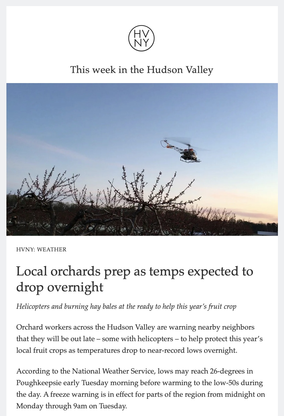 This week in the Hudson Valley (4/20/26)