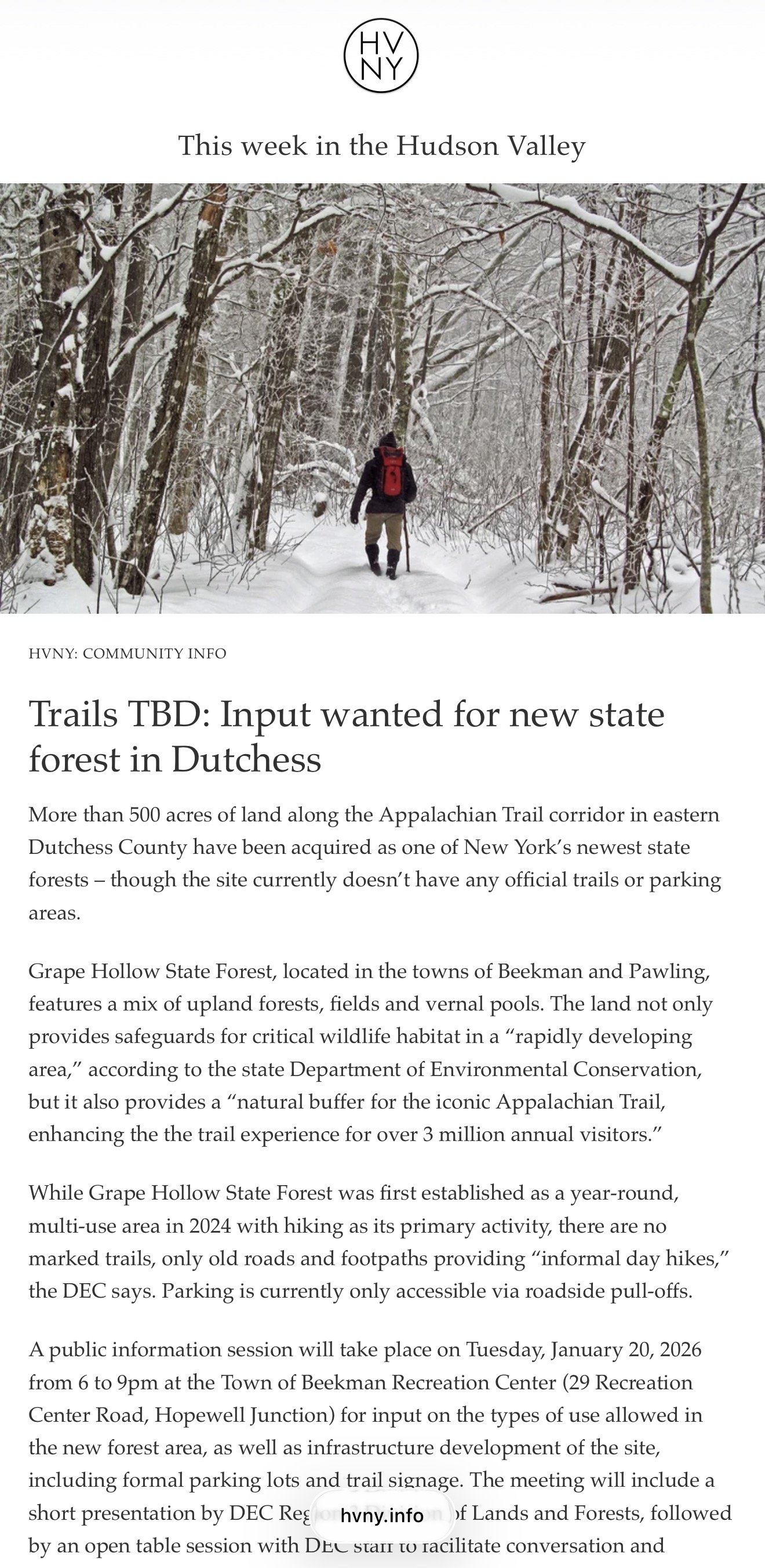 This week in the Hudson Valley (1/19/26)