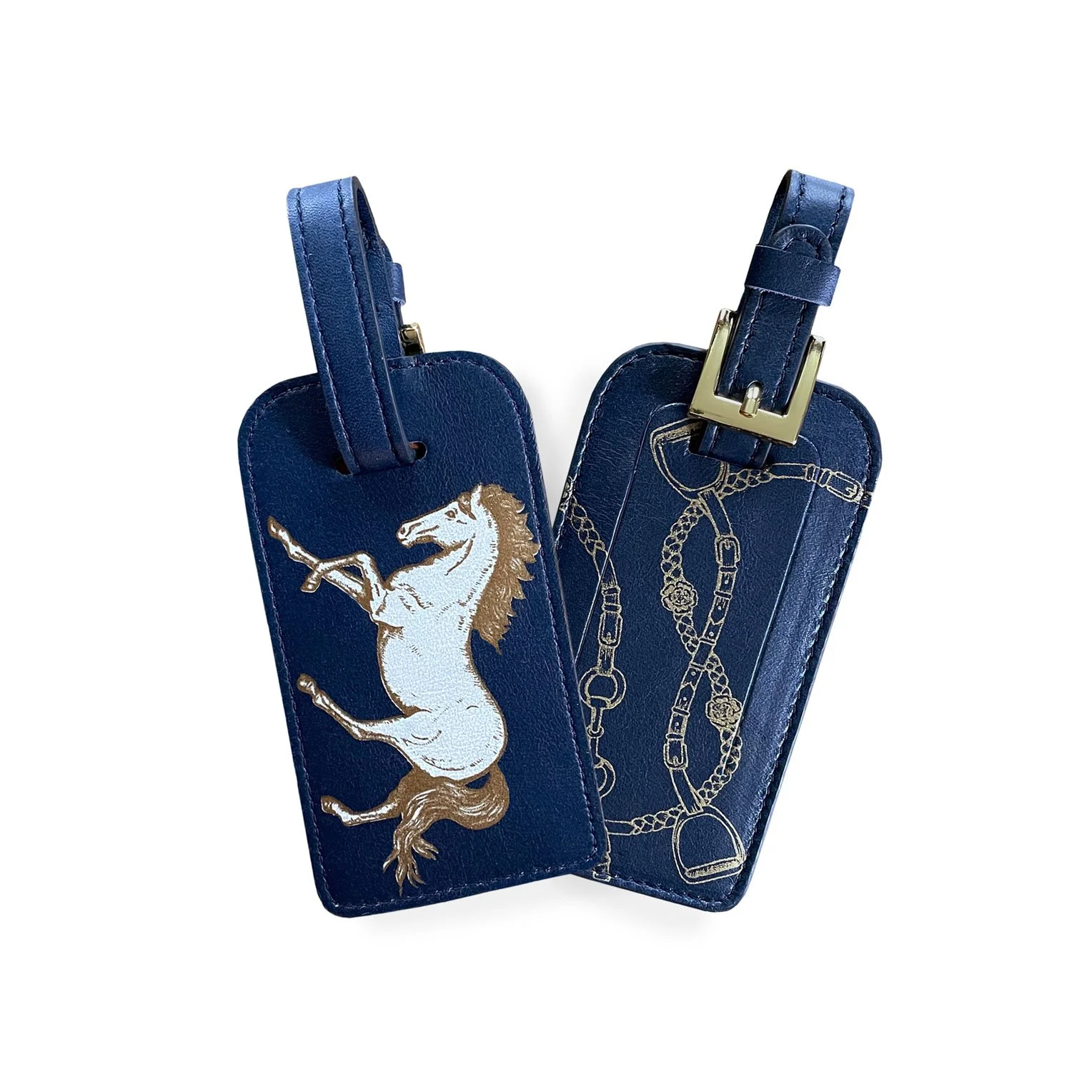 Equestrian Leather Luggage Tags Gift Set by Melissa Bamber