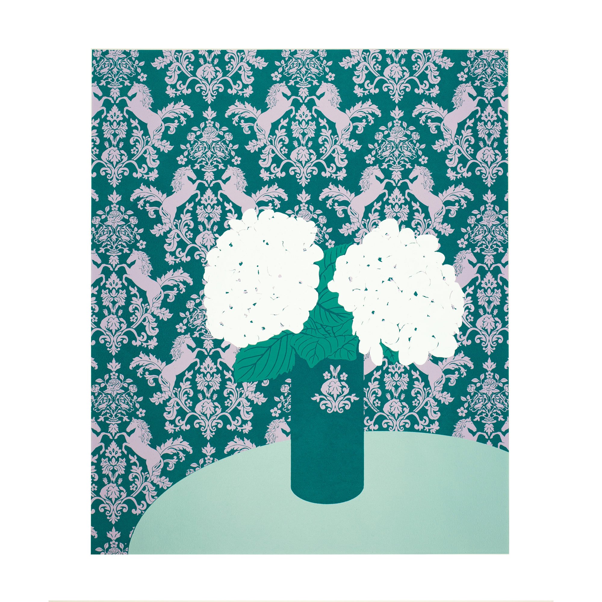 Limited edition: "Horses and Hydrangeas" by Melissa Bamber