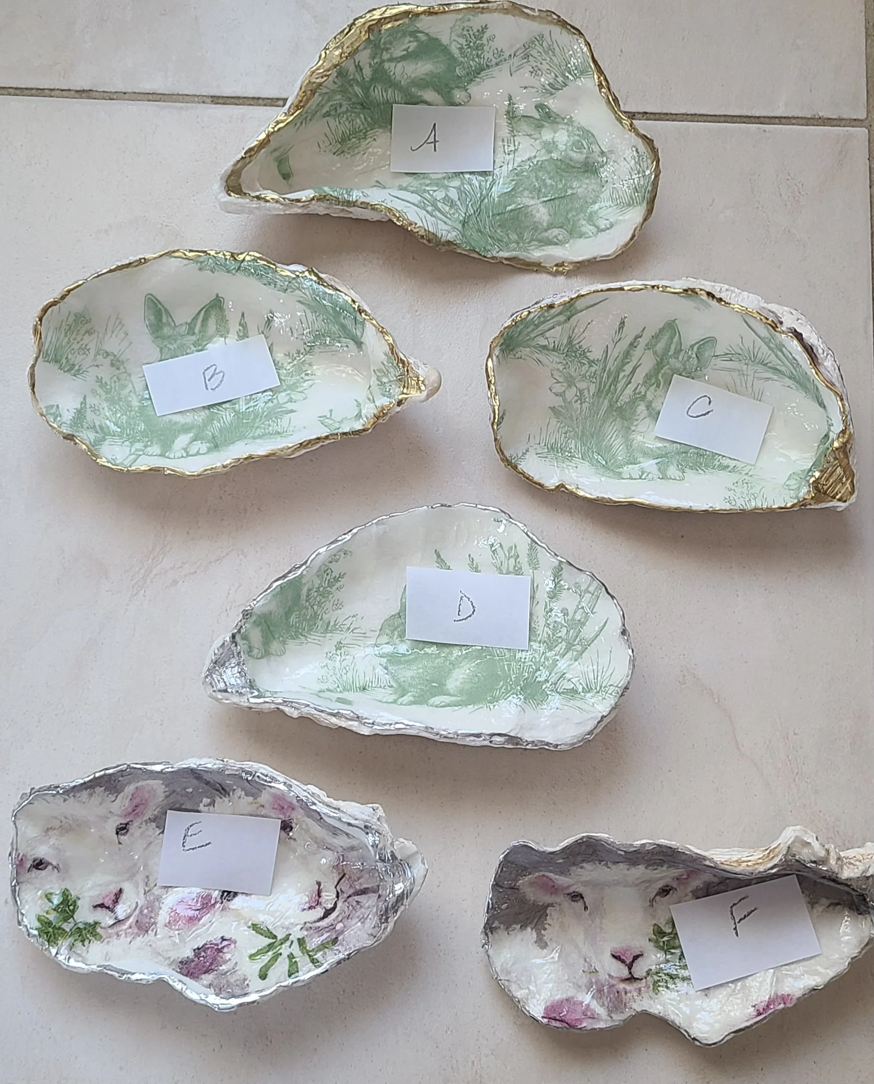 Oyster Shell Trinket Dishes by Paula Cusa