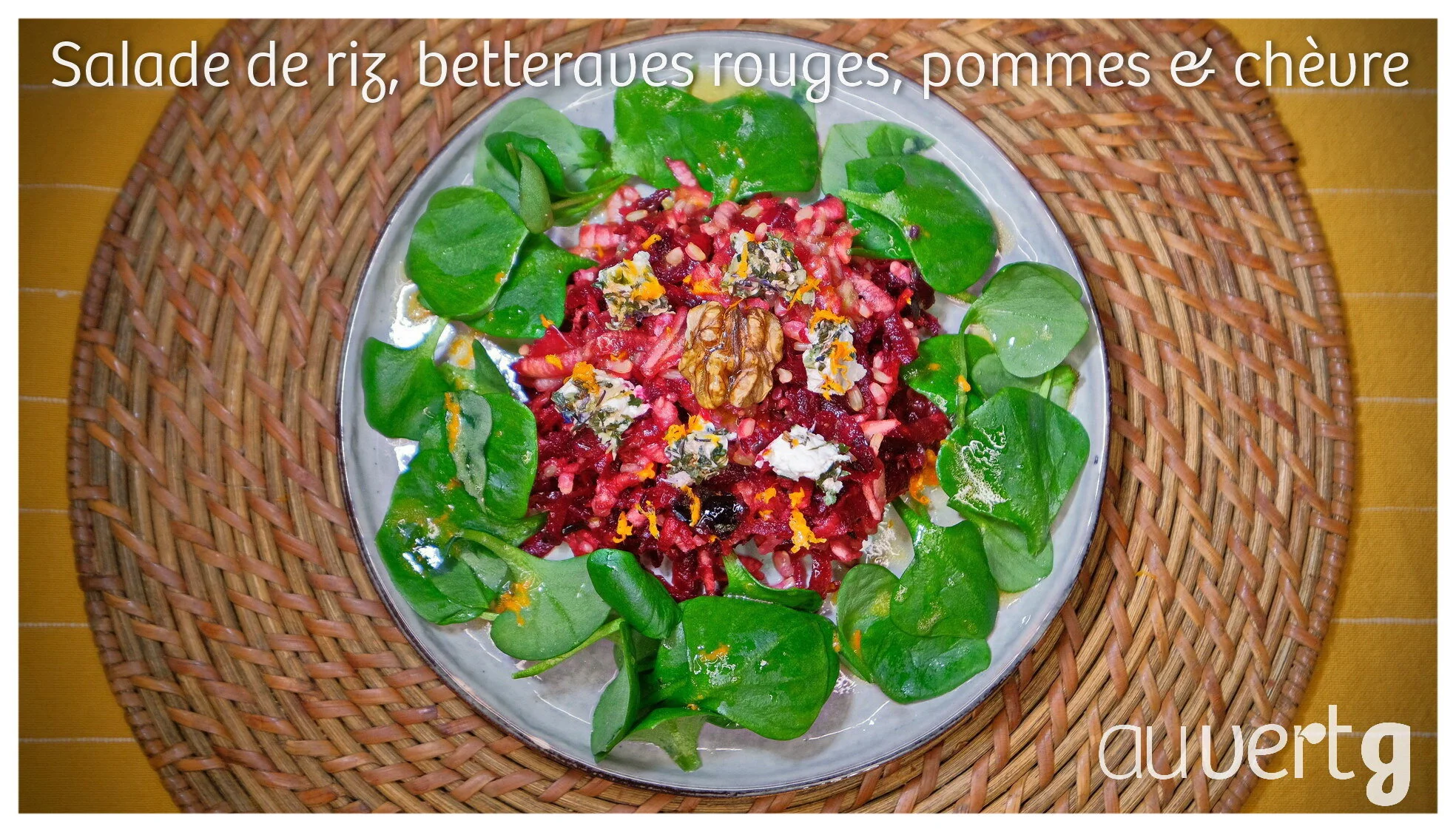 #6 I SALADE DE RIZ, BETTERAVES, POMMES &amp; CHÈVRE FRAIS