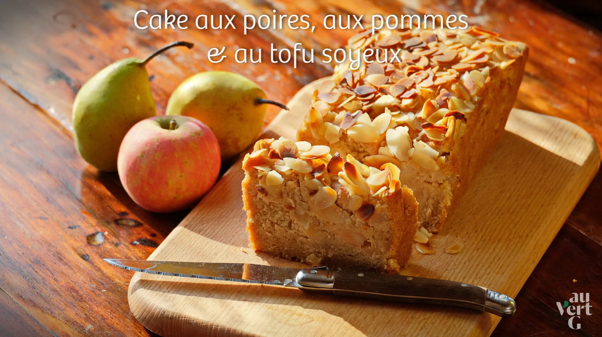 #35 I Cake aux poires, aux pommes &amp; au tofu soyeux