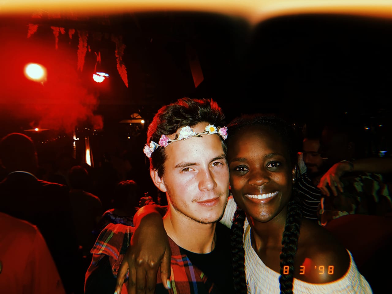 Andrew and I at J's Bar in Nairobi.