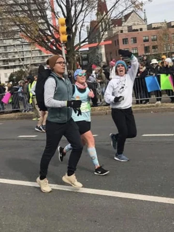 Maybe I was a little too excited about Lizzy’s marathon finish….