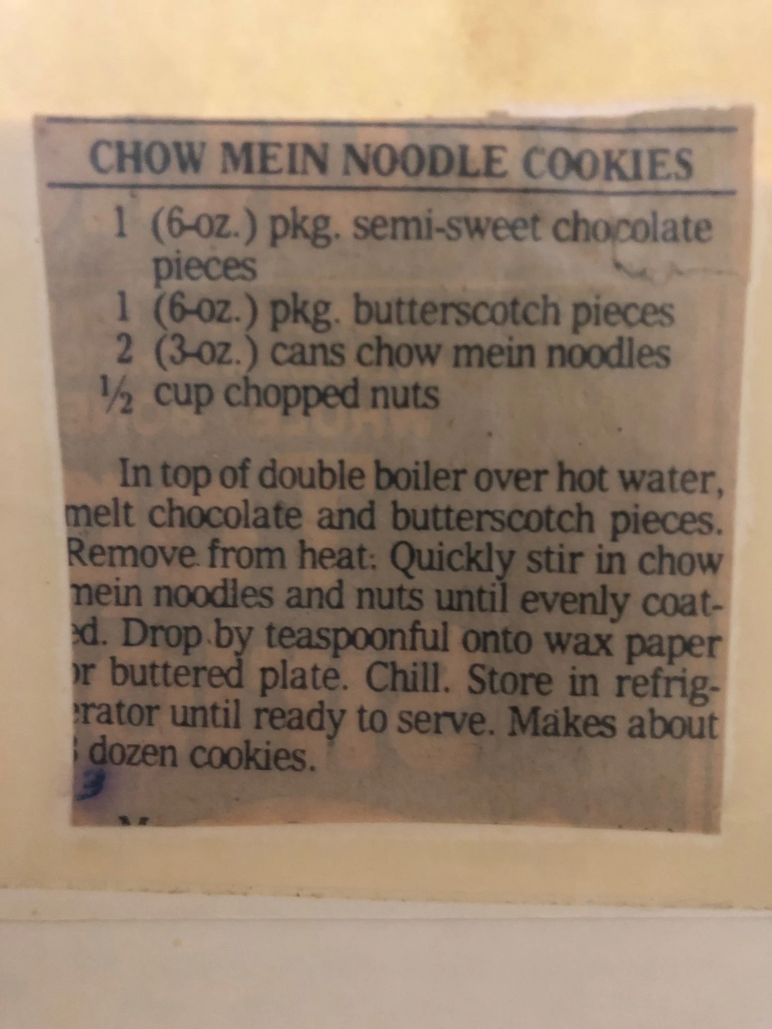 The original recipe from Mombo’s box.