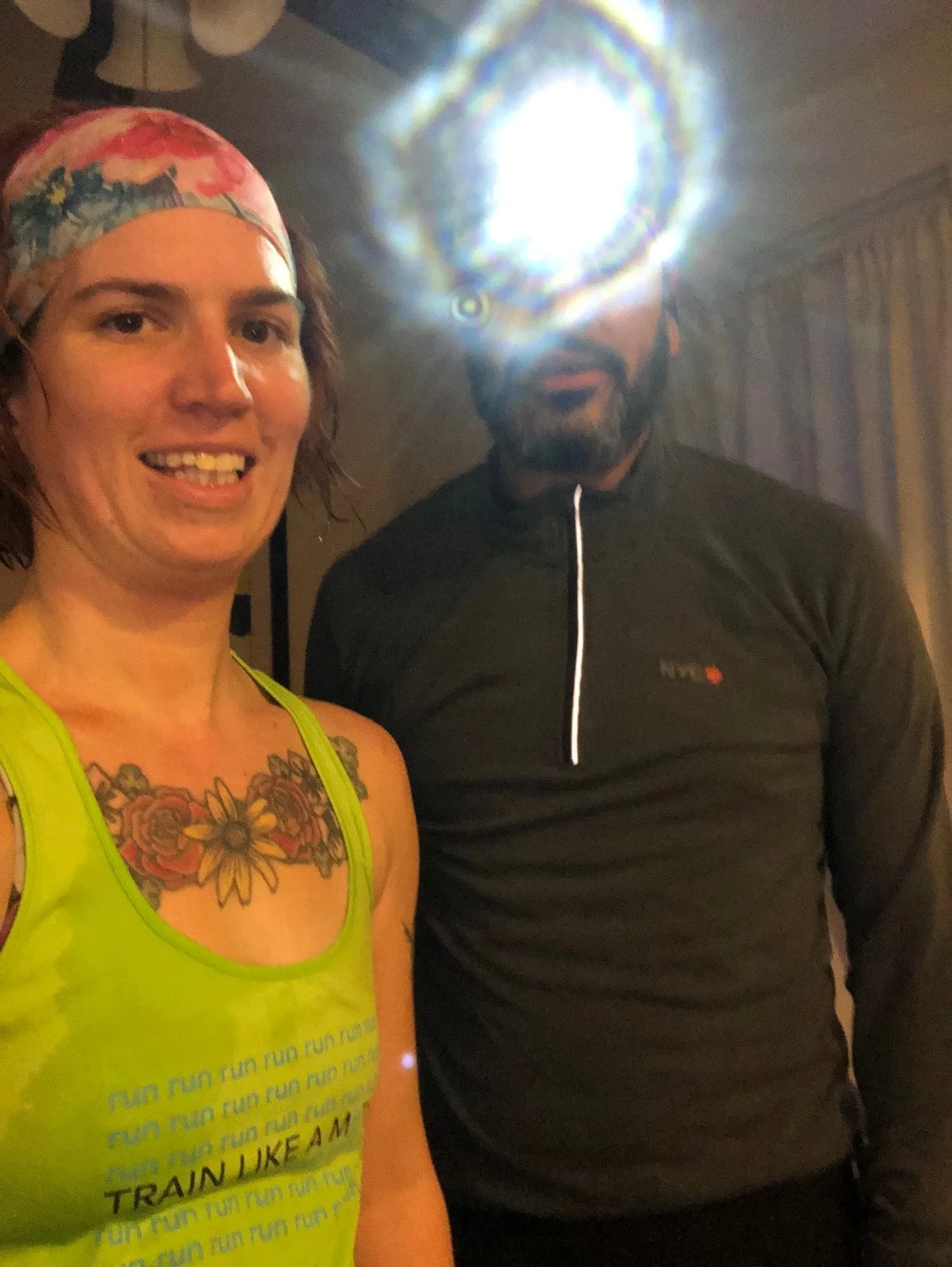 Tag! Your turn to run, in the rain, in the dark.