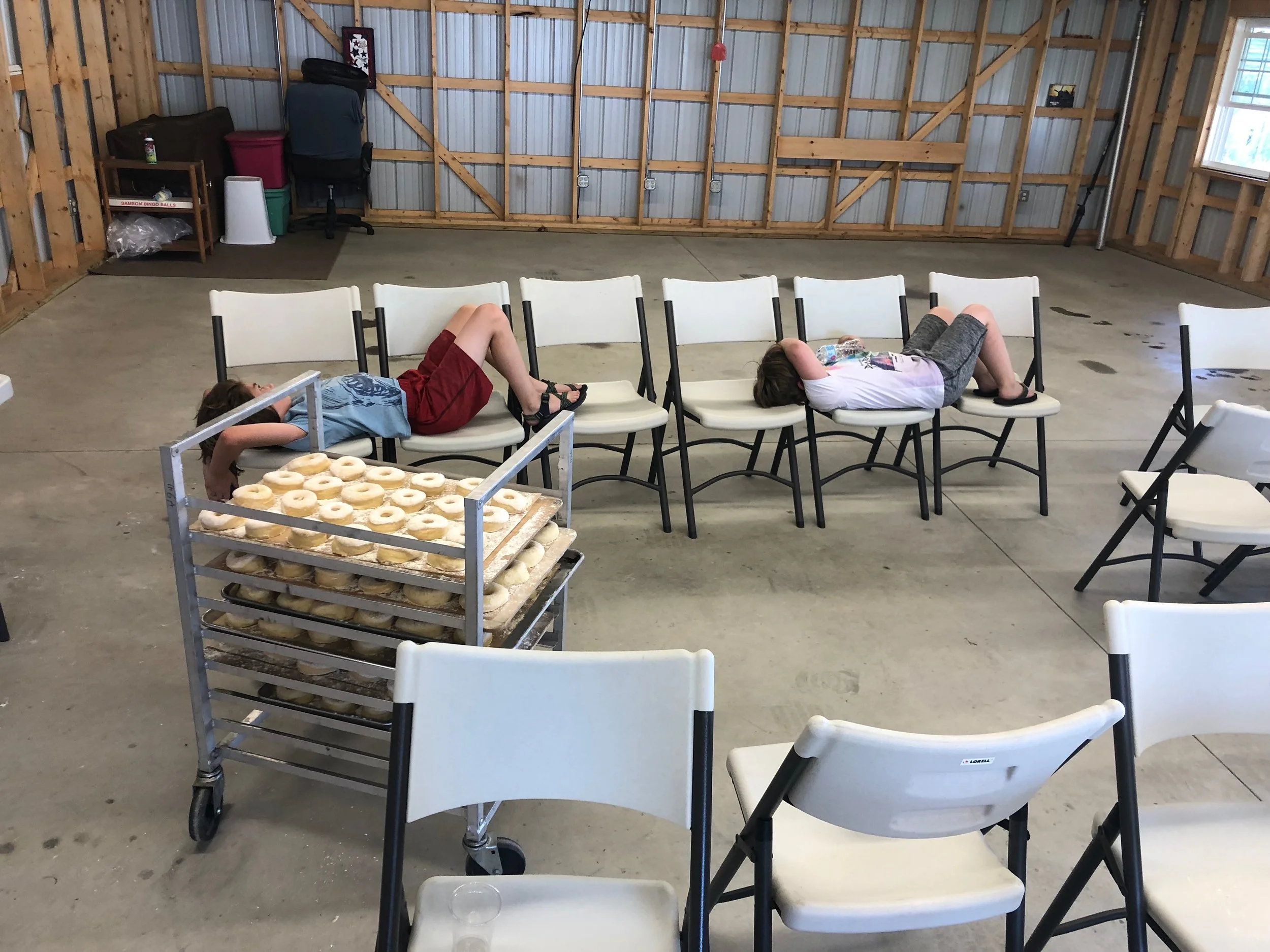 Day 3 at the Kneading Conference, the boys reached their limits.