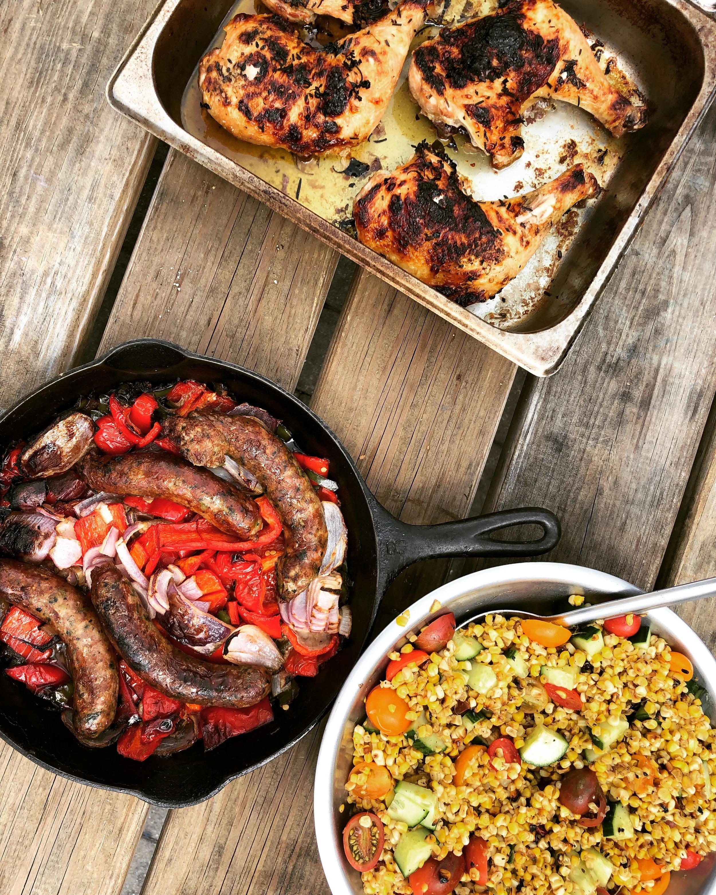 One of the best post-race feasts ever! Straight from the farmers’ market to the wood fired oven