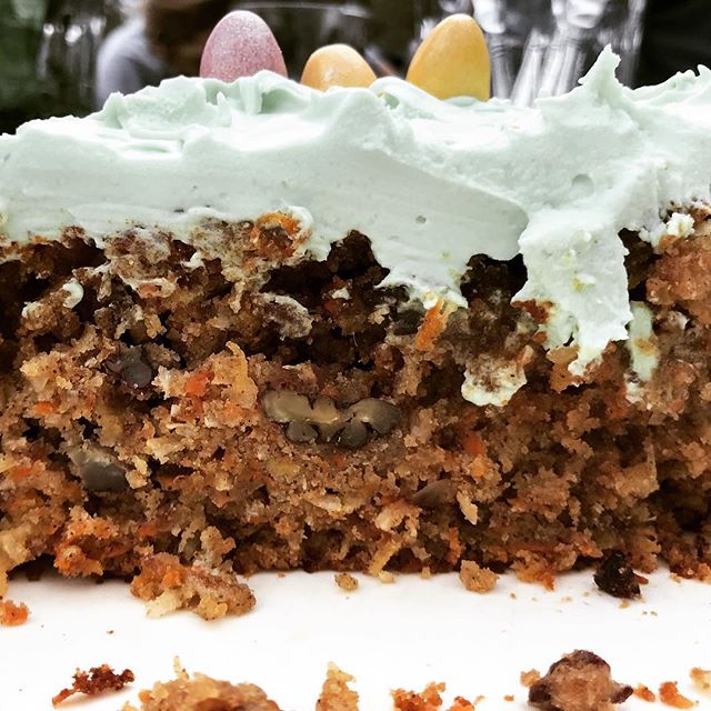 The lamb was delicious but the carrot cake with all the things made by my 5yr old (with me as her assistant) was a bright Easter highlight. #cookingwithkids #carrotcake #easter