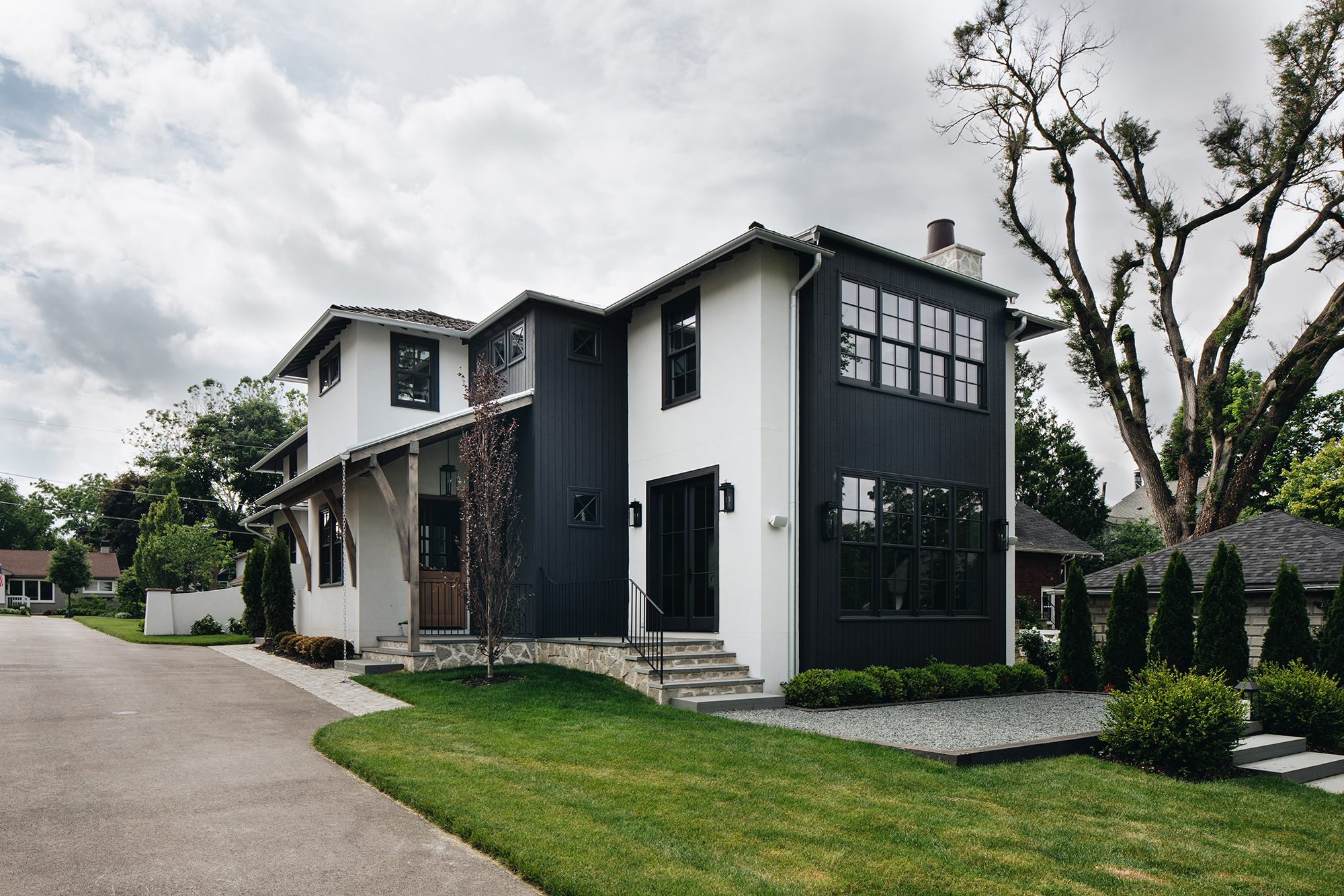 Modern Village Home Back View