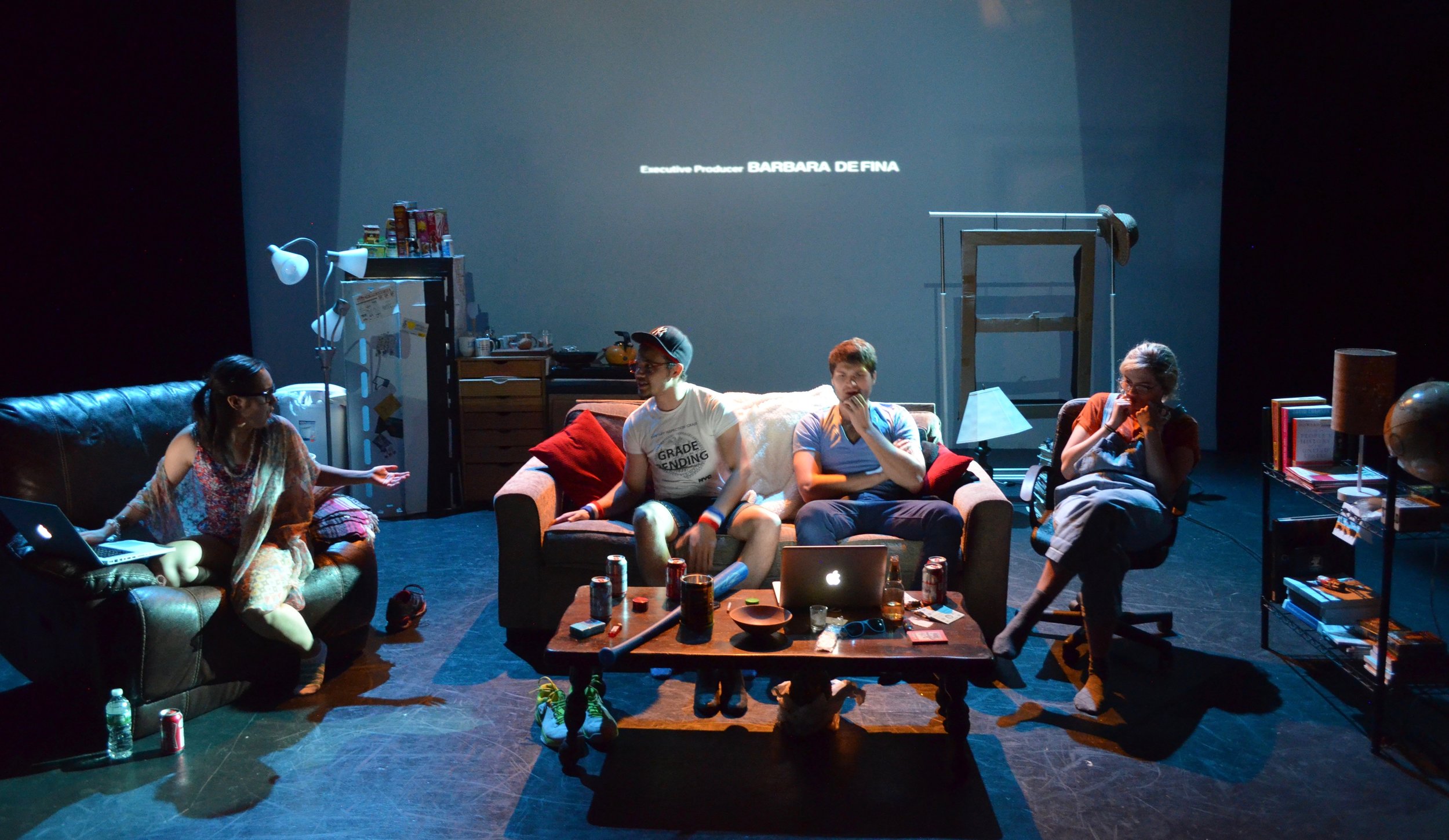   (Projection)  by Amelia Parenteau Director Photographed: Marielle Young, Tony Curtis, Thomas Vieljeux, Maddie Fischer Photo Credit: Bre Northrup 