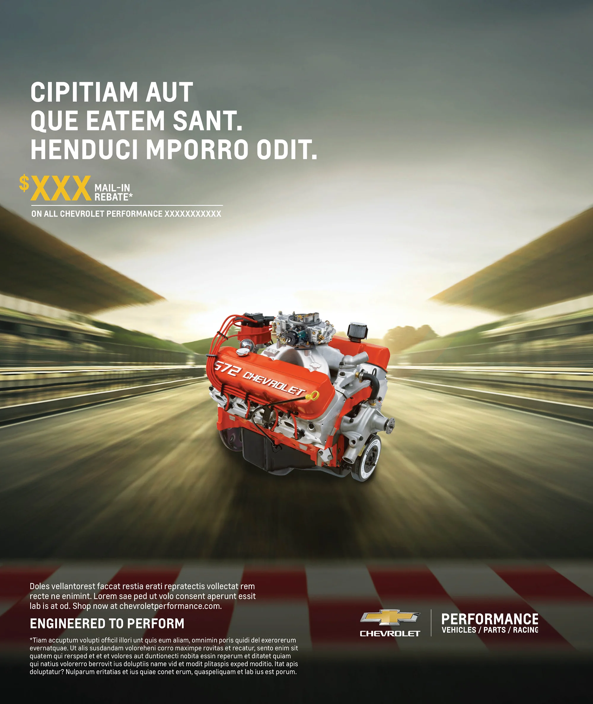A comp that didn’t make it to client review for an upcoming ad (hence the latin), but one I liked a lot.