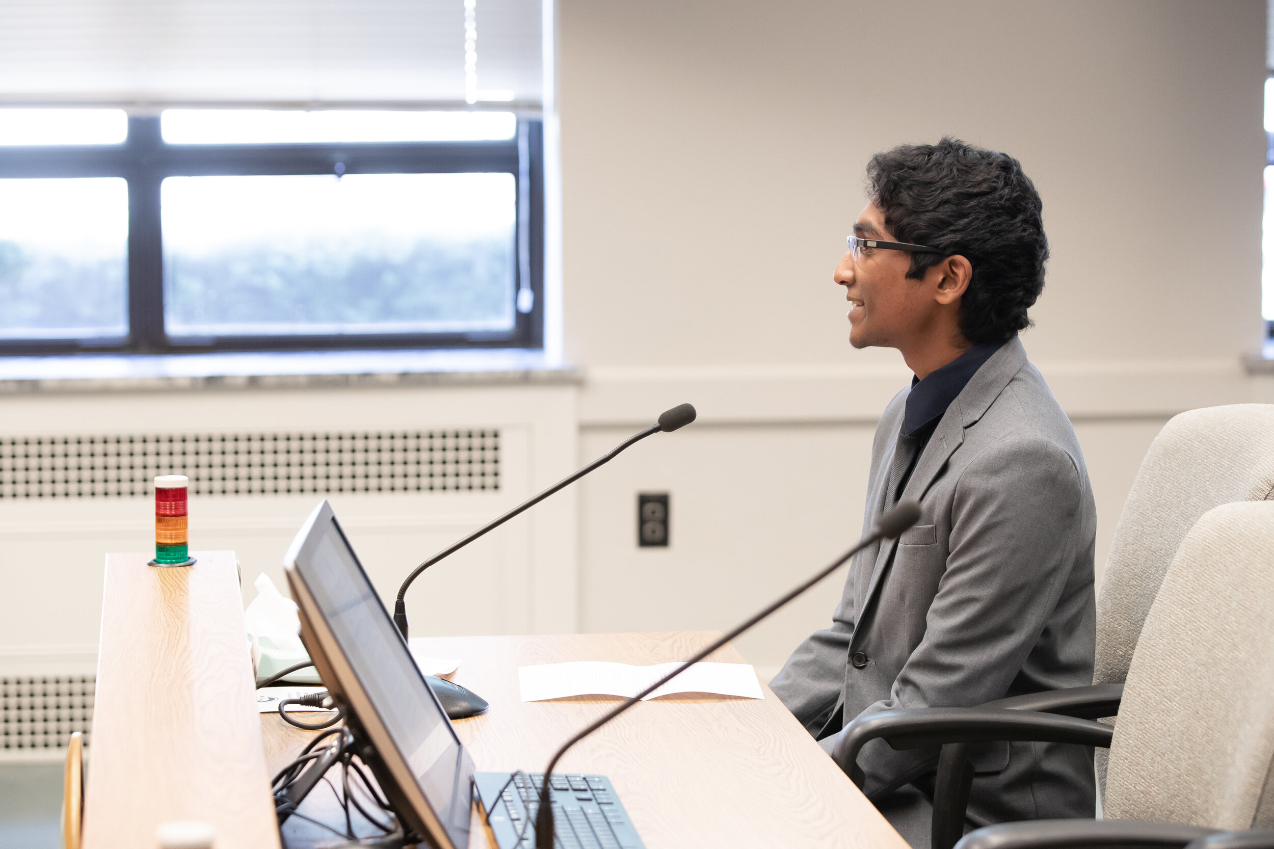  LYAC student Pranav testifies before the Senate Transportation Committee, 2019. 