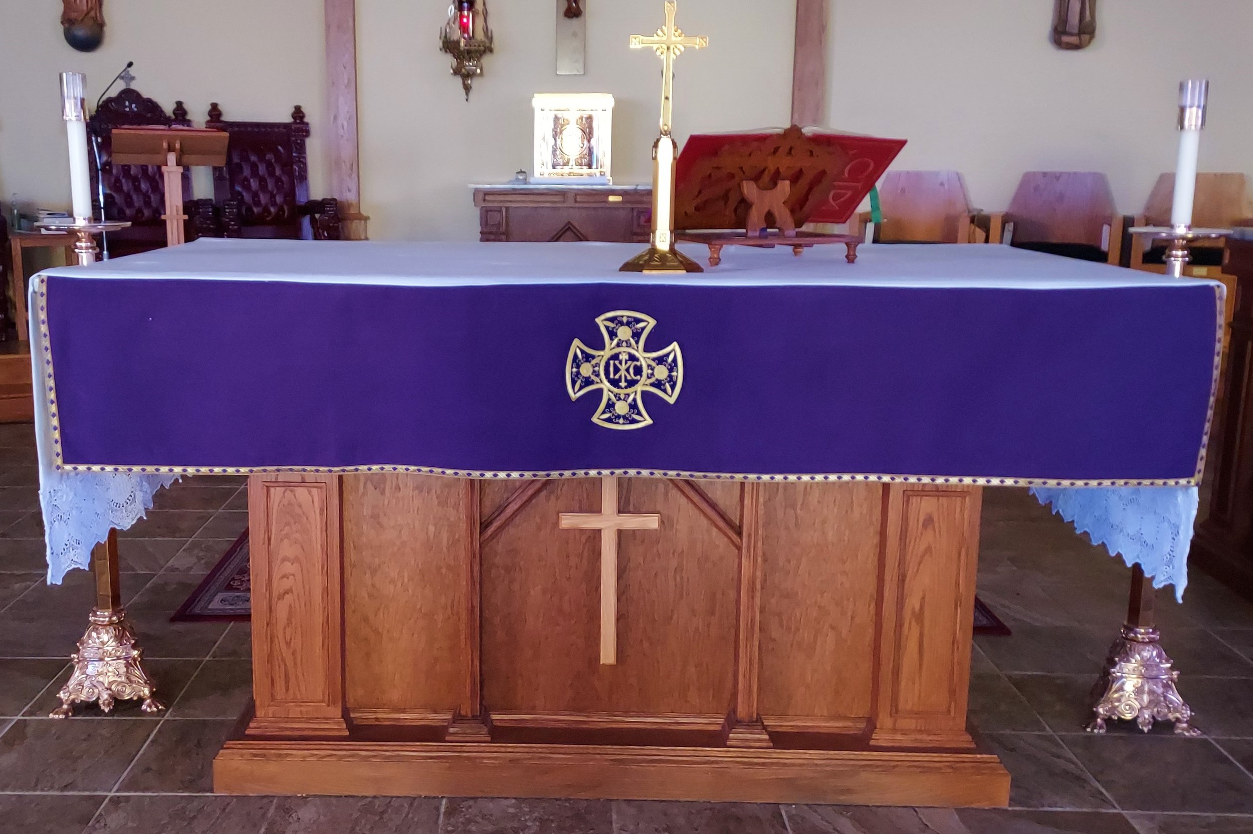 Altar Cloth Purple Felt - Worship Woodworks