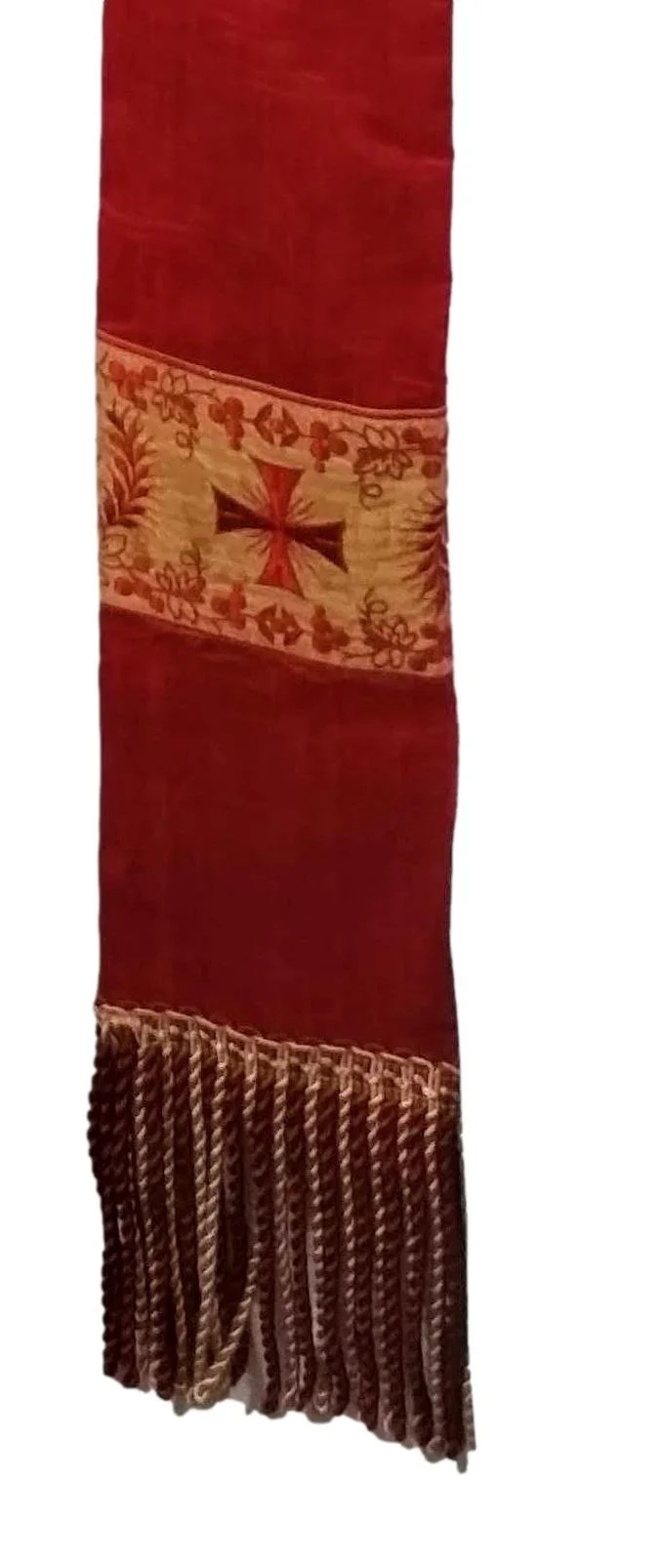 Deacon or Priest Silk Stole w Banding Accent & 6